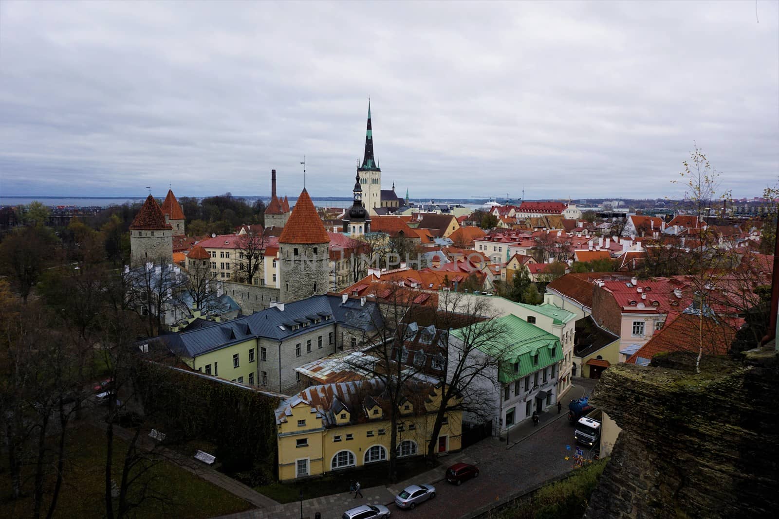 View over part of the old town of Tallinn, Estonia