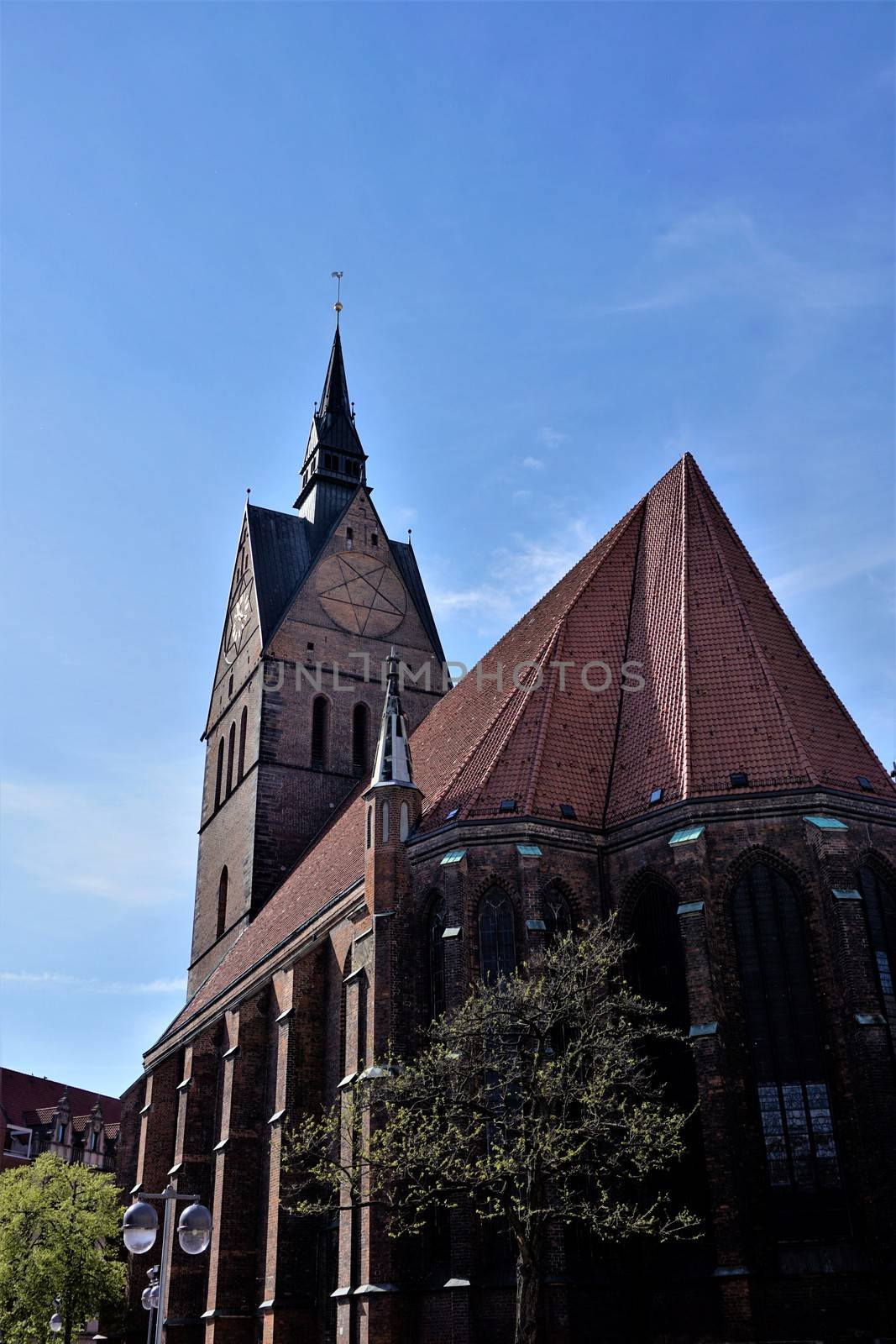 Marktkirche Hannover on a sunny day in front of blue sky by pisces2386