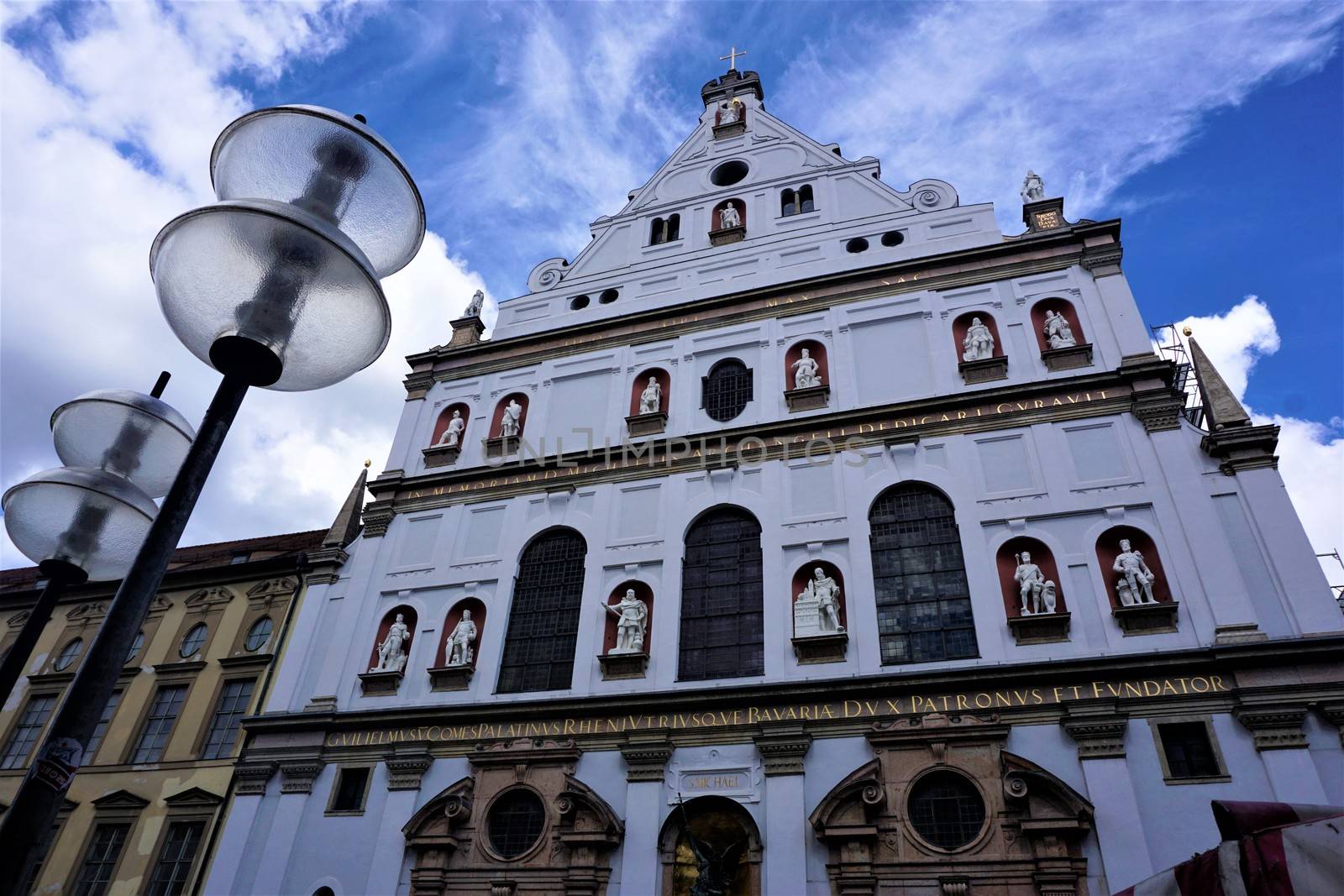 The St. Michael's Church in Munich with it's impressive facade