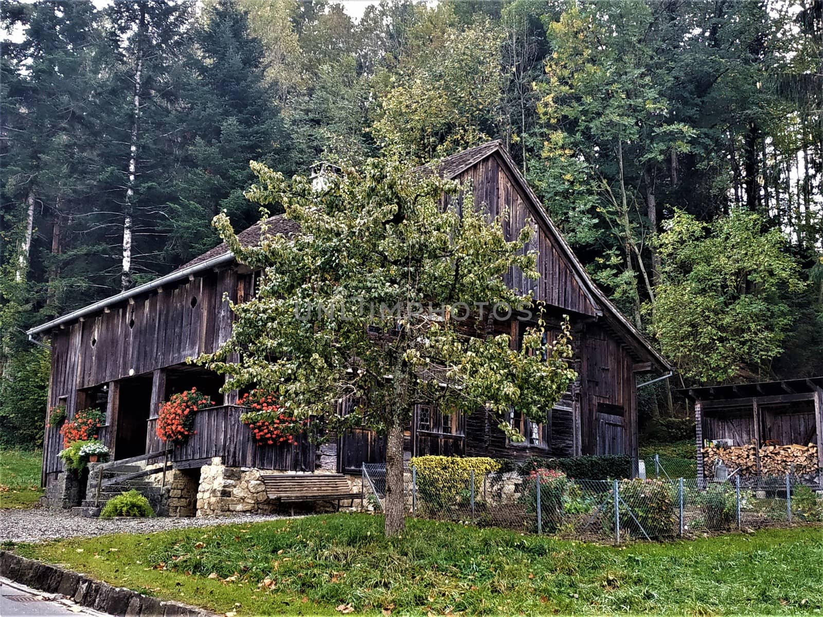 Old Biedermann house in the village of Schellenberg, Liechtenstein