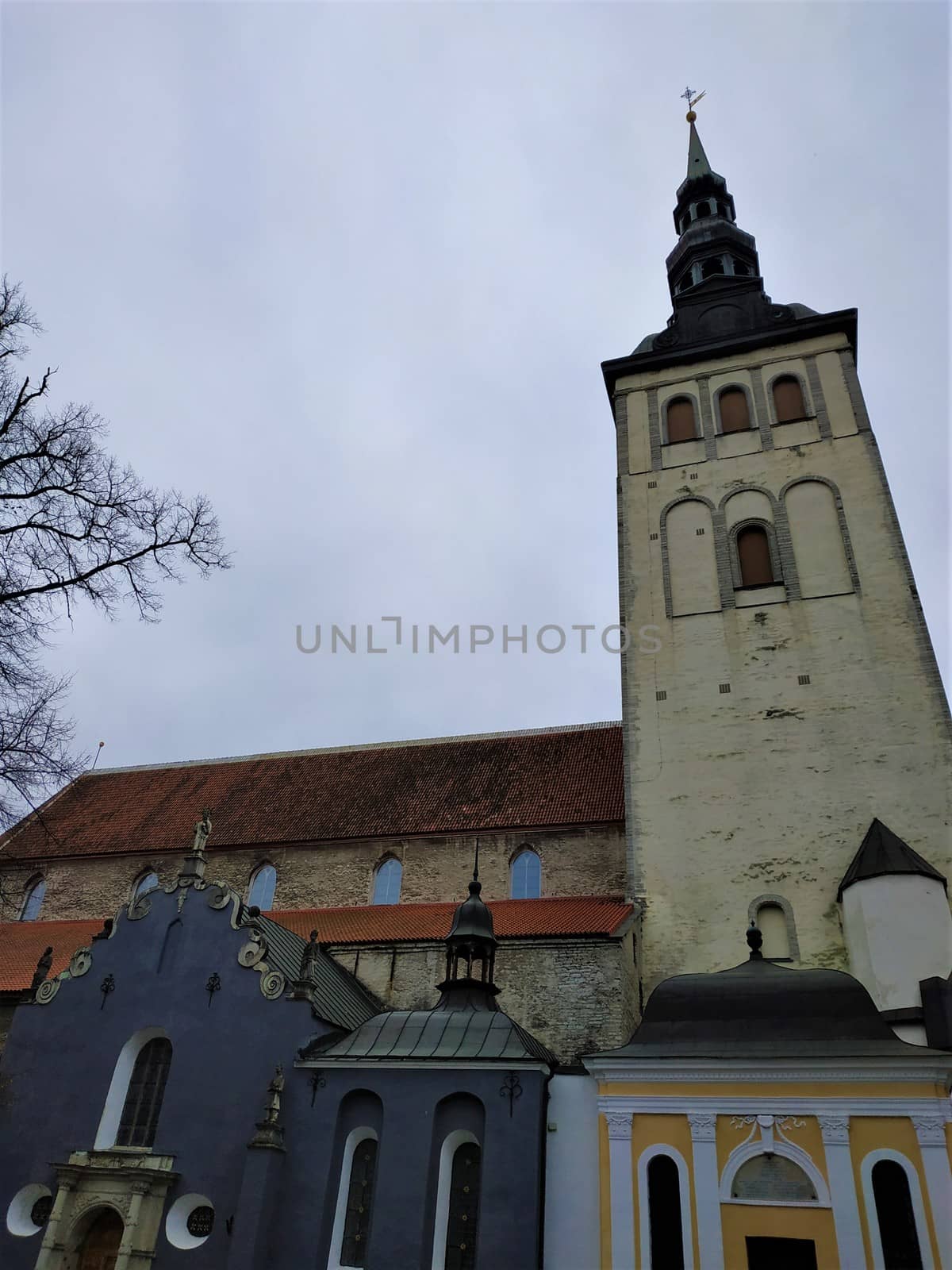 Bell tower of St Nicholas' church in Tallinn, Estonia