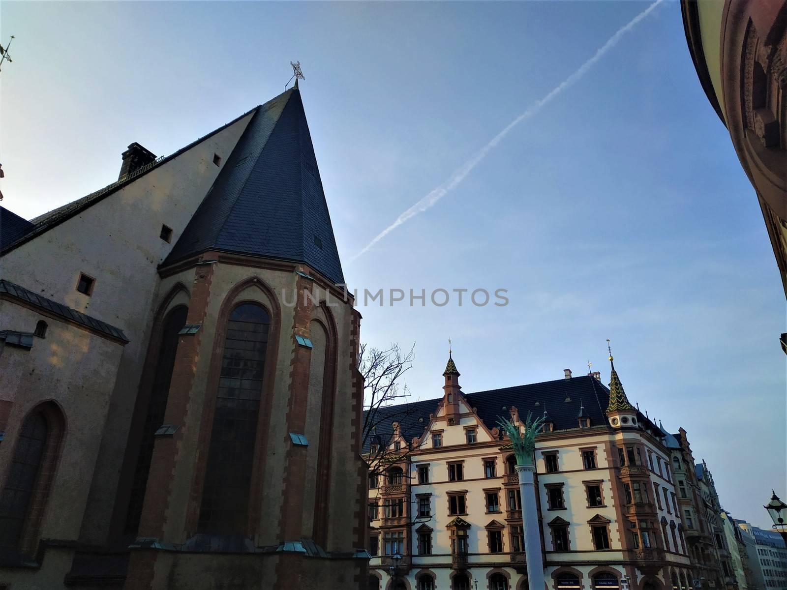 View overt the Nikolai churchyard in the city center of Leipzig by pisces2386