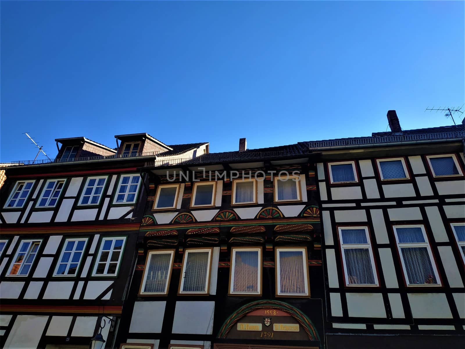 Half timbered house in the old town of Einbeck, Germany