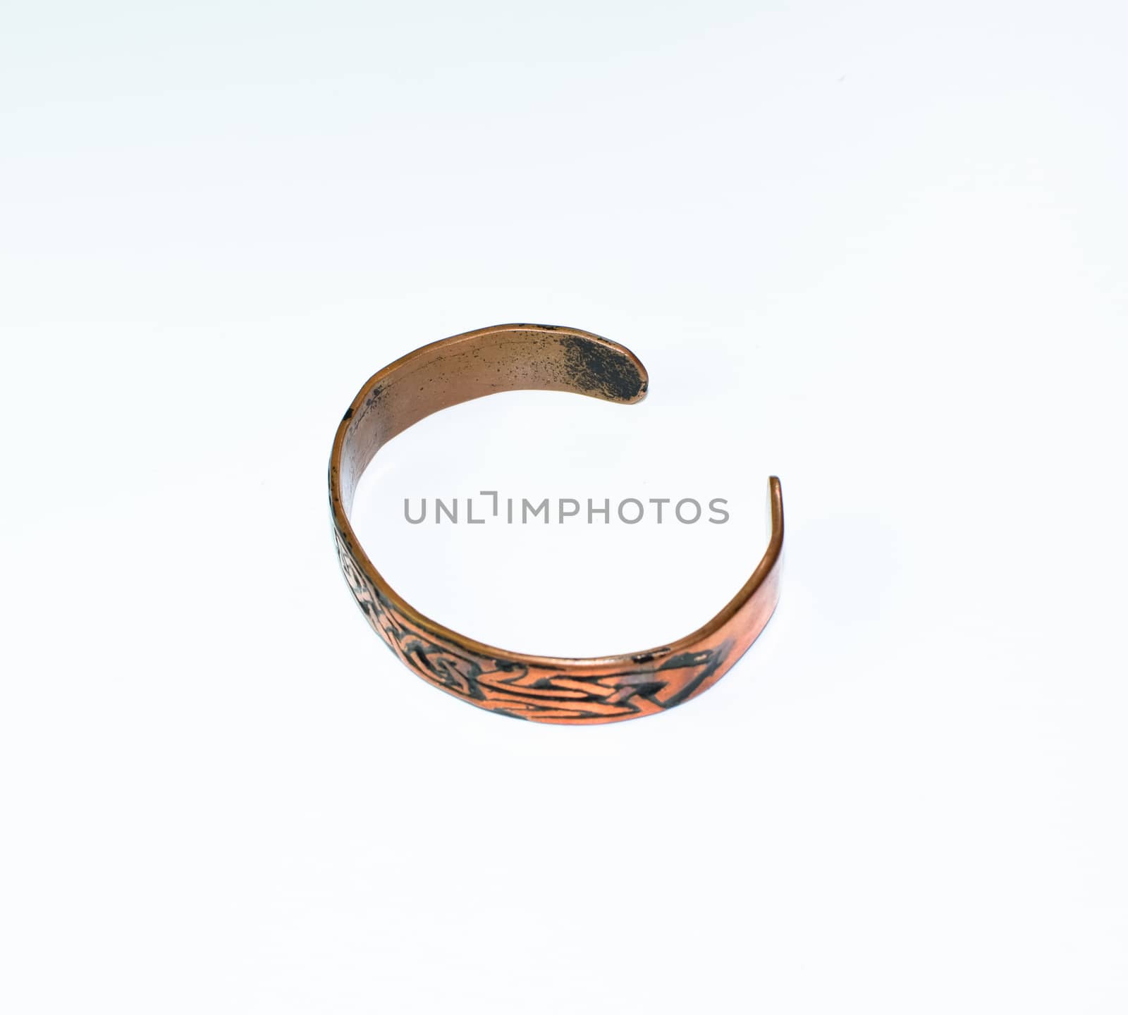 Runic engraved copper wrist bracelet. Copper jewelry bracelet.