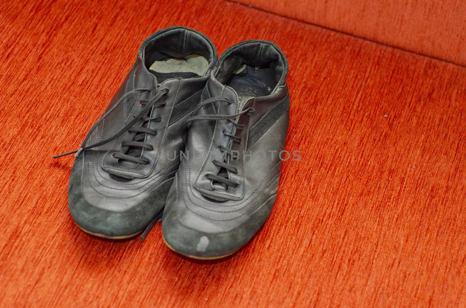 Old Black Walking Shoes, Vintage Black Walking Shoes