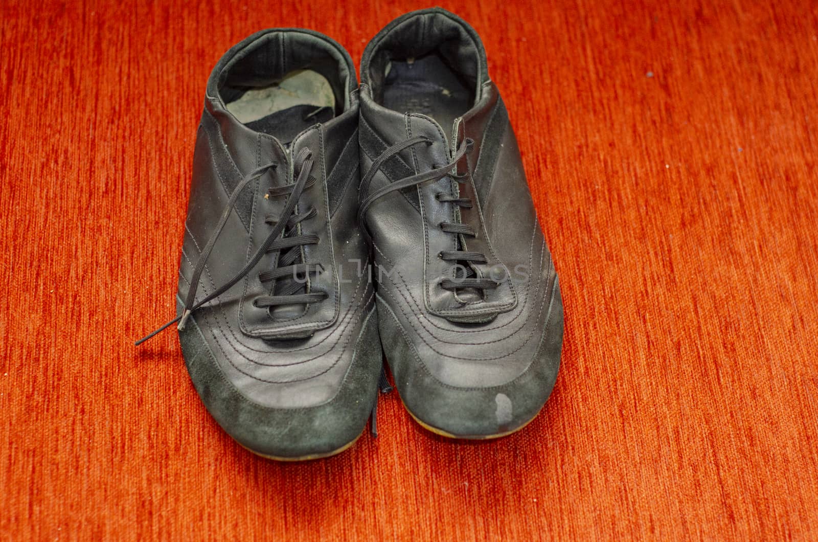 Old Black Walking Shoes, Vintage Black Walking Shoes