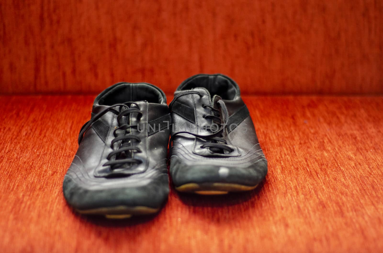 Old Black Walking Shoes, Vintage Black Walking Shoes