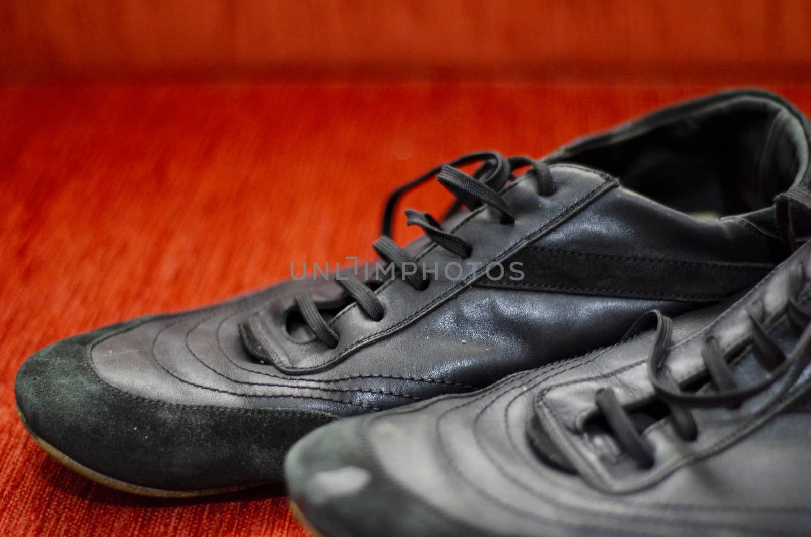 Old Black Walking Shoes, Vintage Black Walking Shoes