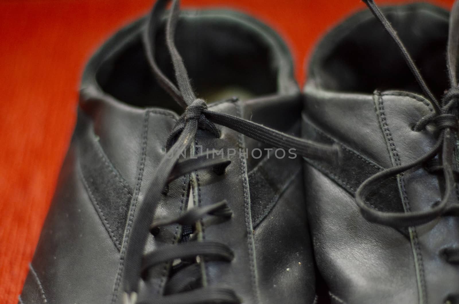 Old Black Walking Shoes, Vintage Black Walking Shoes