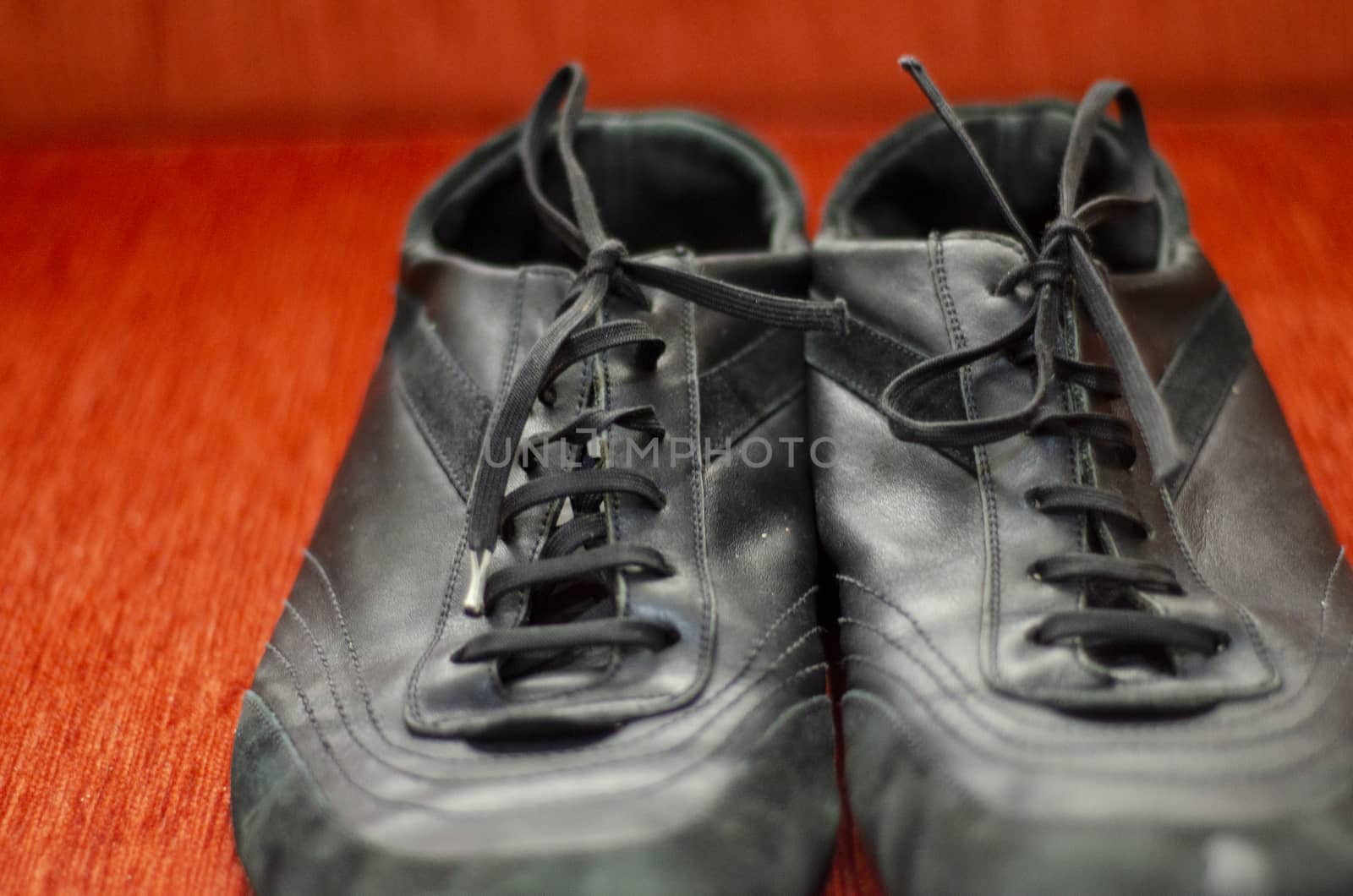 Old Black Walking Shoes, Vintage Black Walking Shoes