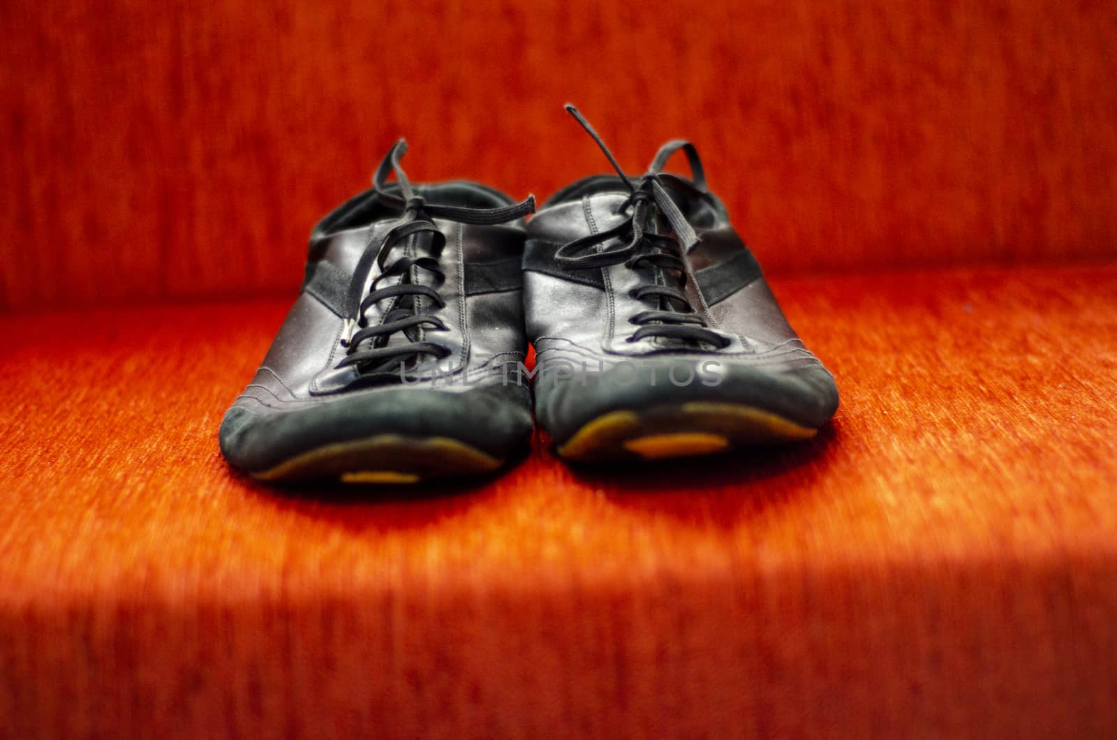 Old Black Walking Shoes, Vintage Black Walking Shoes