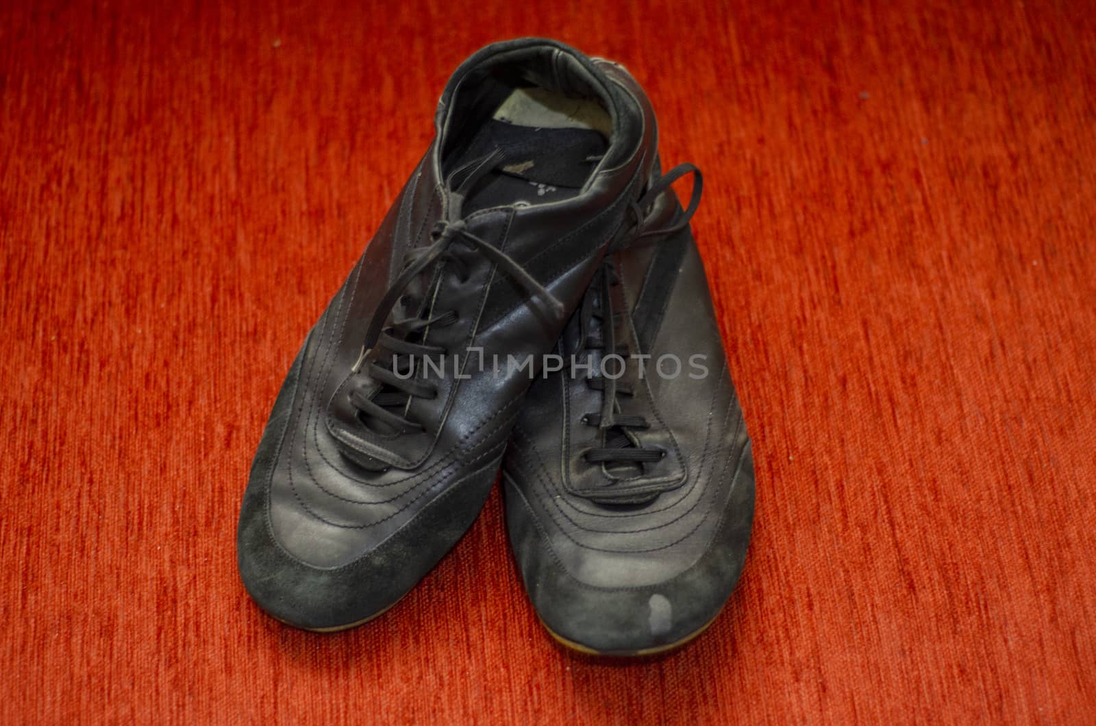 Old Black Walking Shoes, Vintage Black Walking Shoes