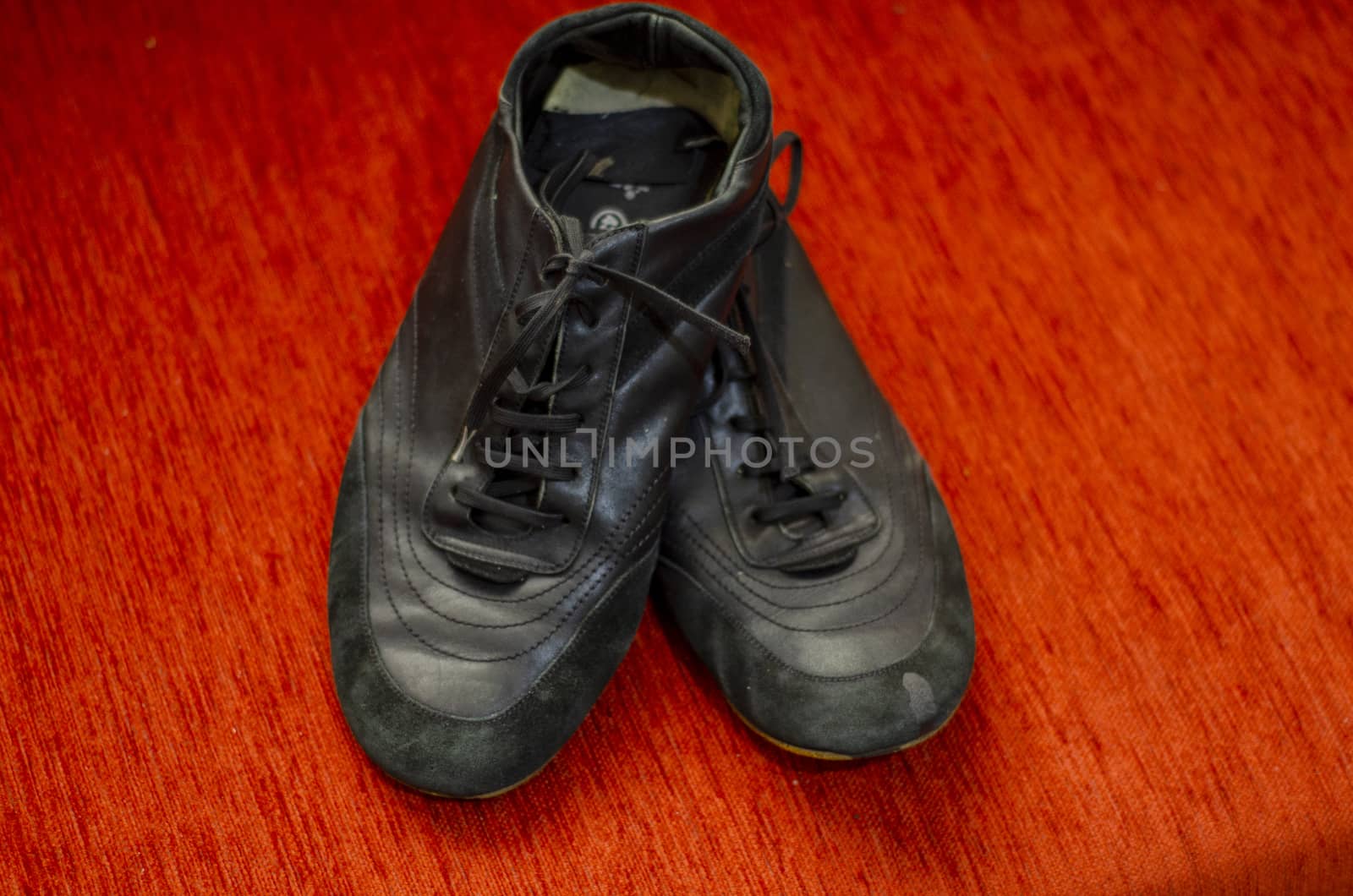 Old Black Walking Shoes, Vintage Black Walking Shoes by Hasilyus