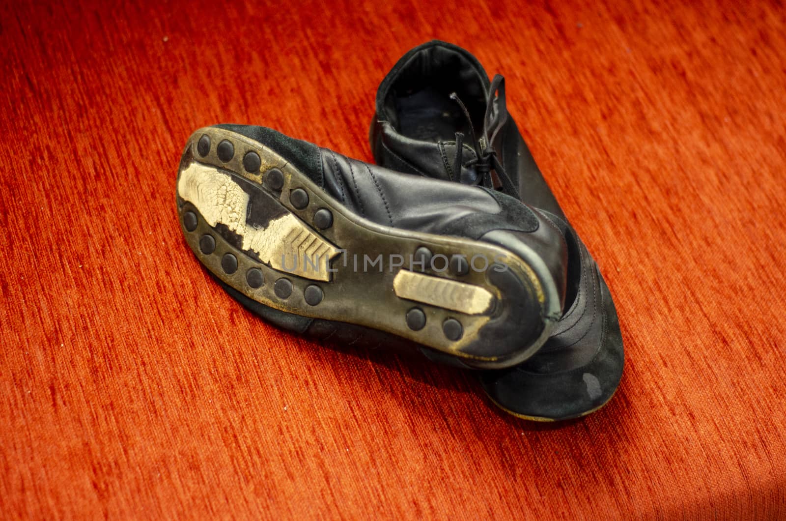 Old Black Walking Shoes, Vintage Black Walking Shoes