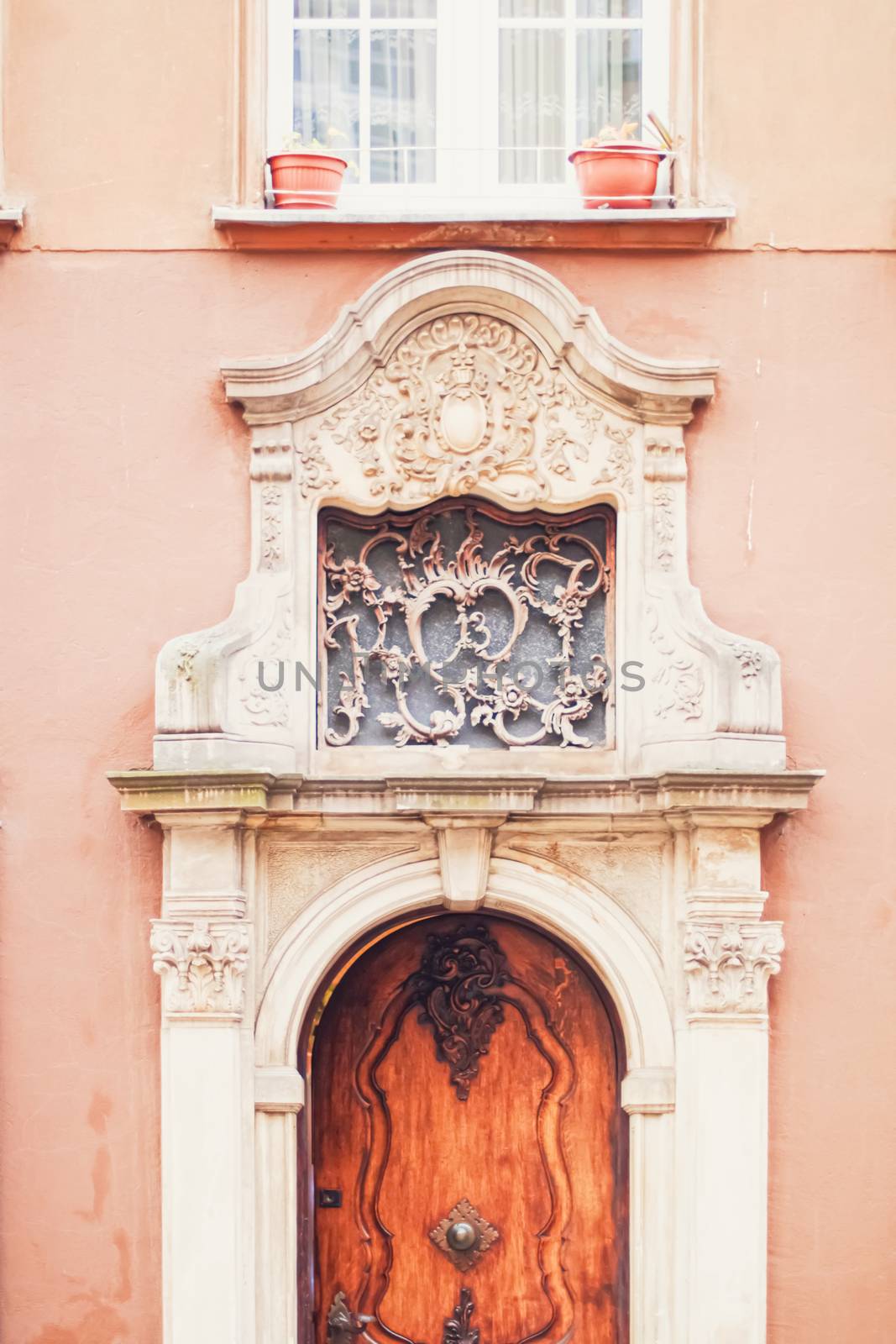 Detail of a historical building in the Old Town in Gdansk, Poland by Anneleven