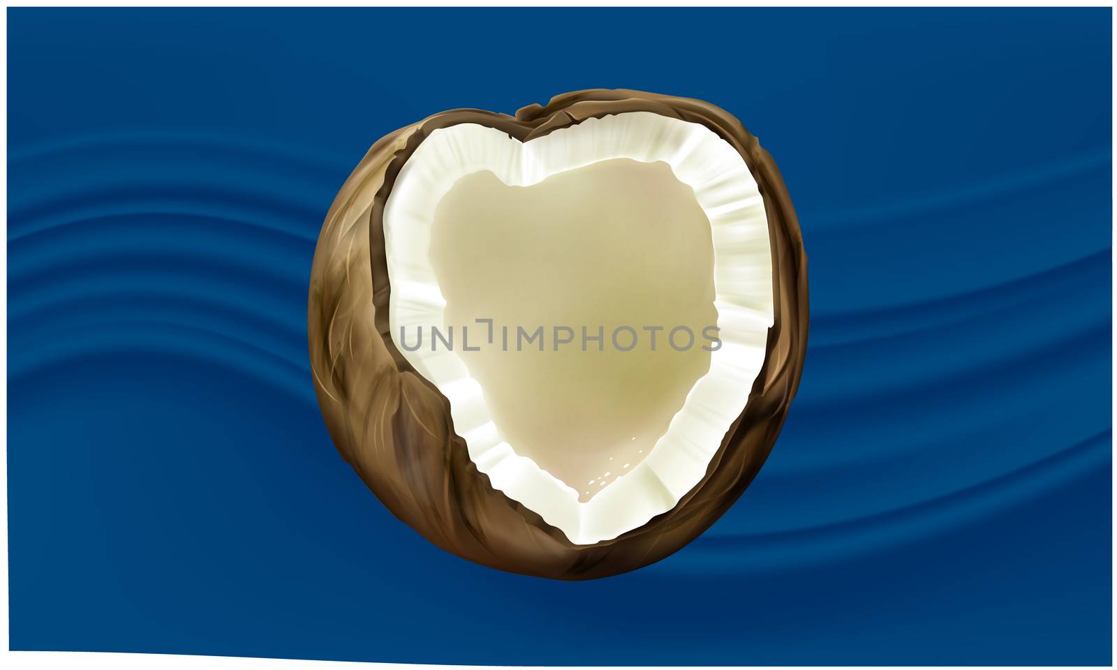 mock up illustration of coconut on abstract background by aanavcreationsplus