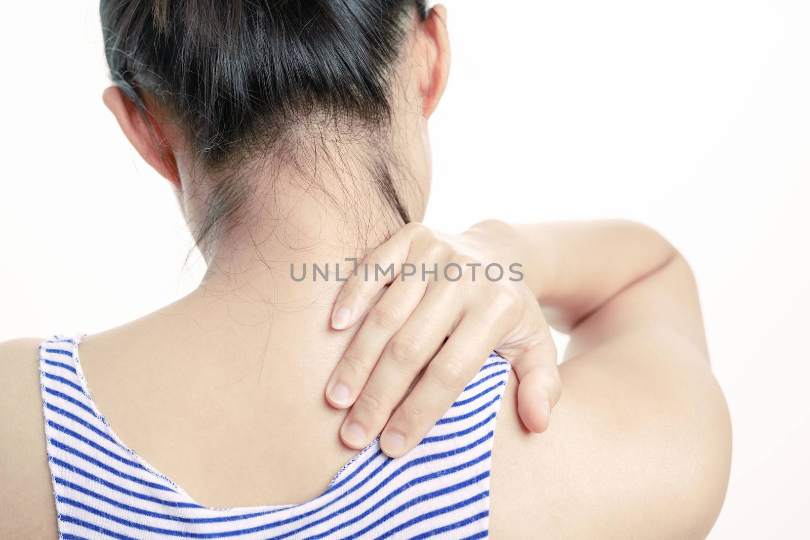 young women neck and shoulder pain injury, healthcare and medica by psodaz