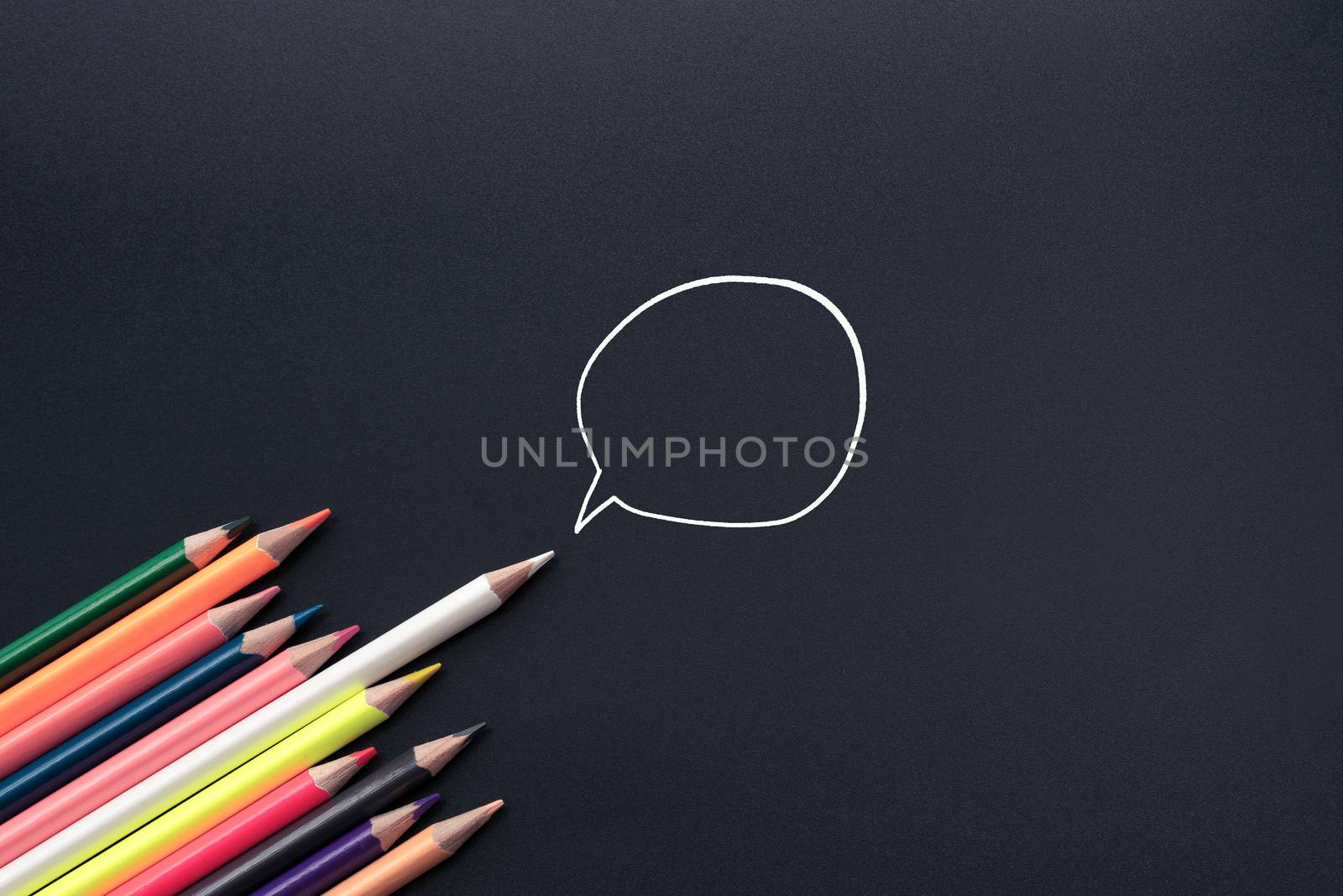 one voice communication, one vote election, white color pencil l by psodaz