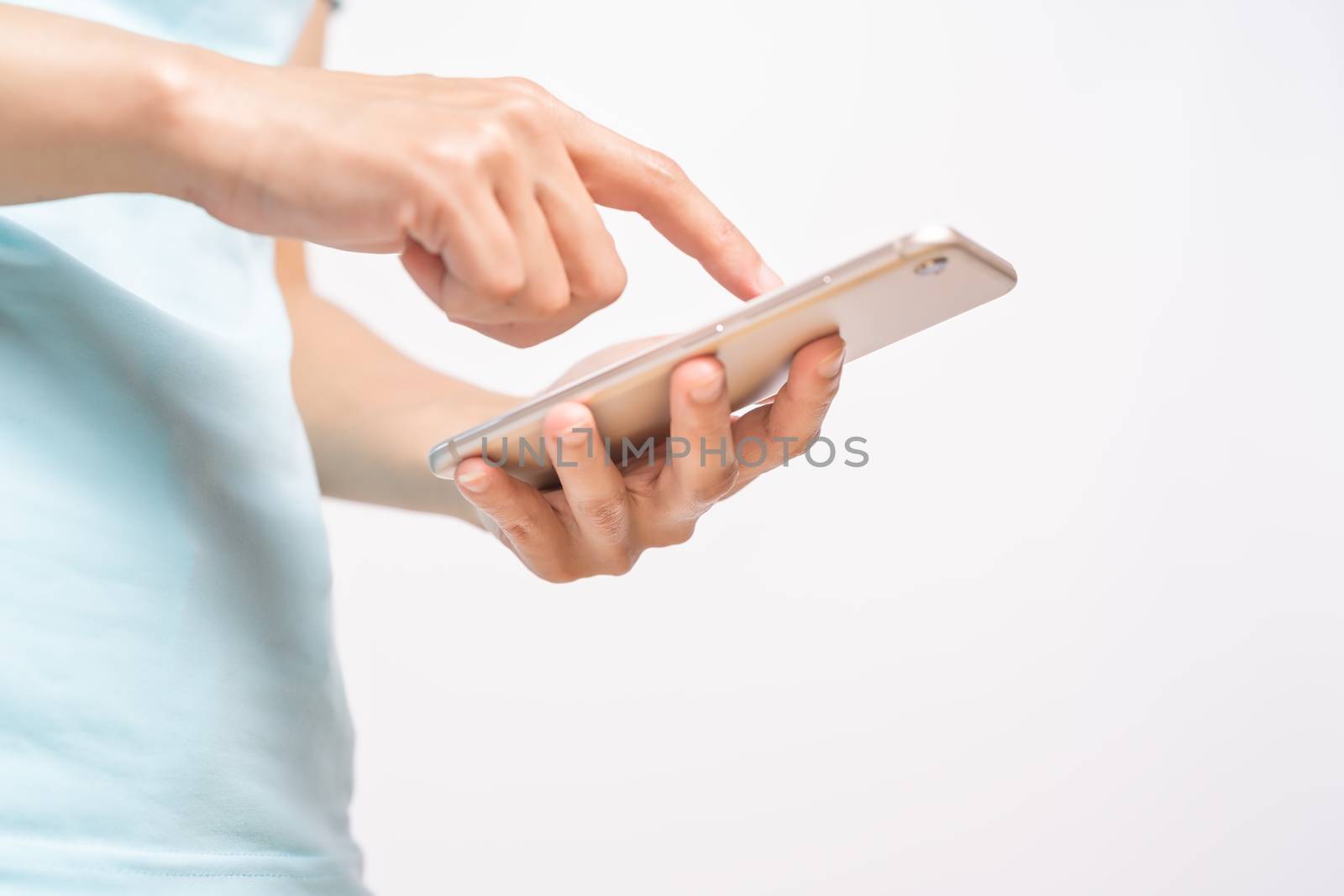 young student women shopping online on smartphone. business and  by psodaz