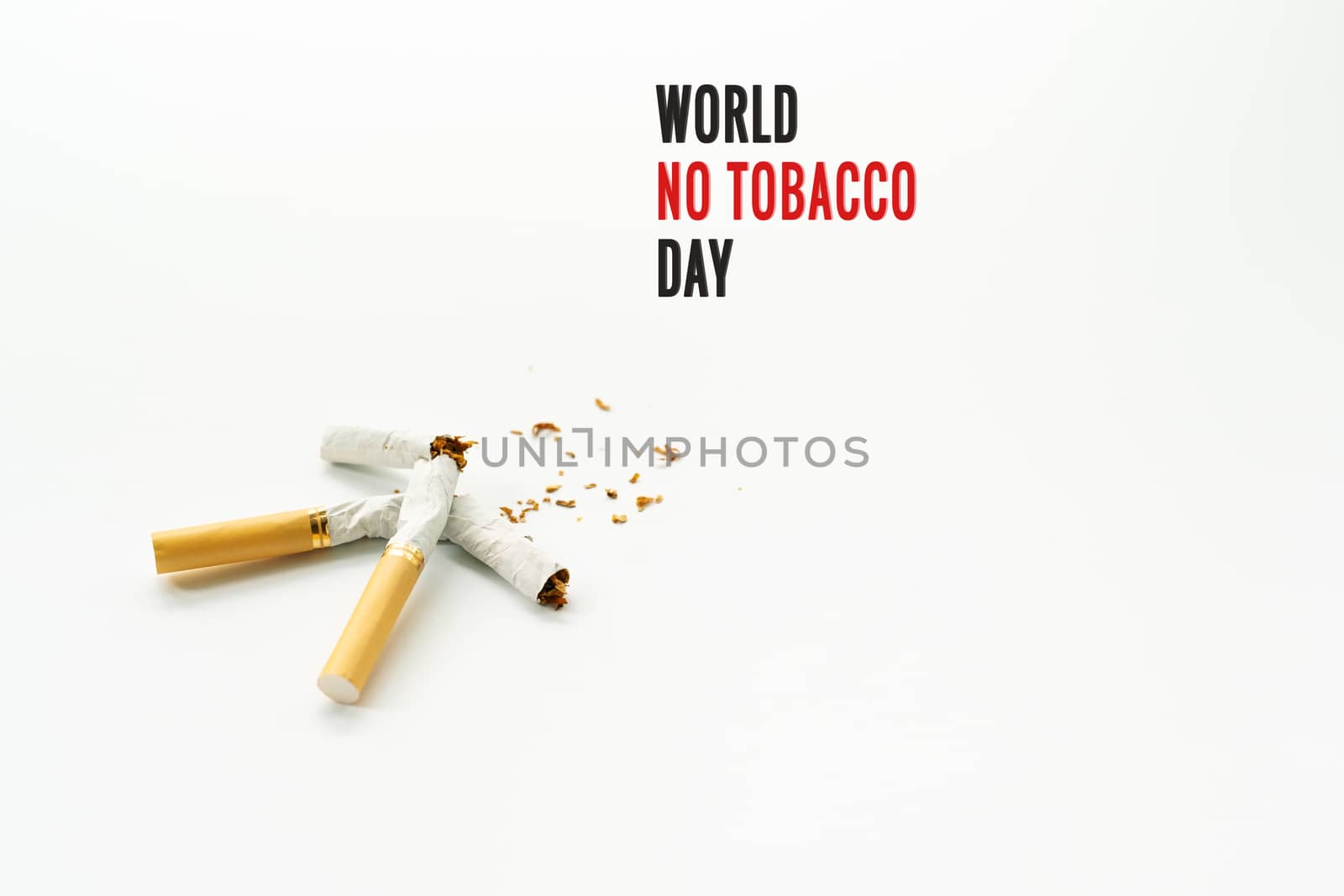 World No Tobacco Day. May 31st No Smoking Day. Poison of cigarette