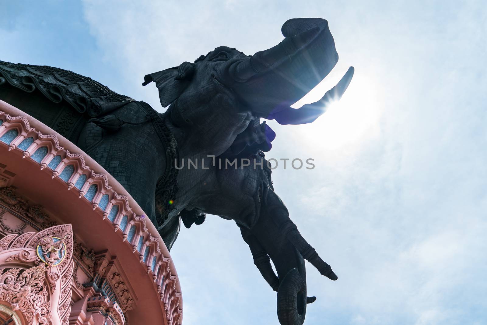 Erawan museum, Bangkok Thailand, elephant statue in the sunlight by psodaz