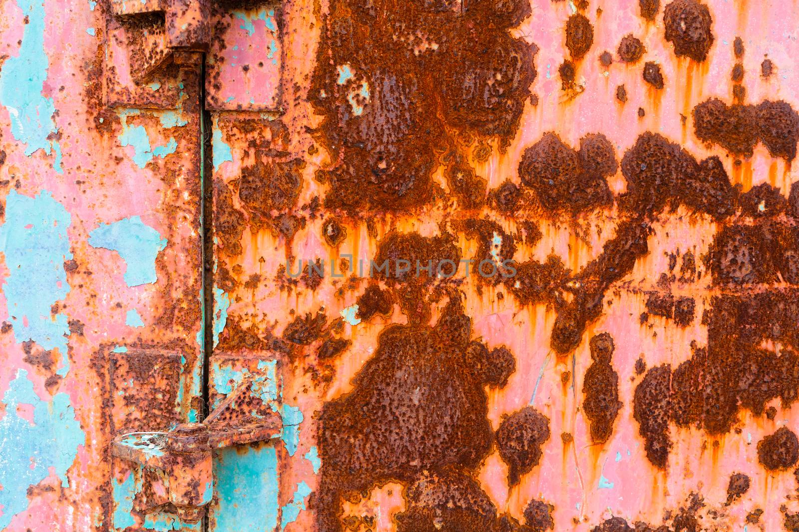 Grunge texture of old rusty metal with scratches and cracks background. Rusty Zinc Background. Old and rusty damaged texture.