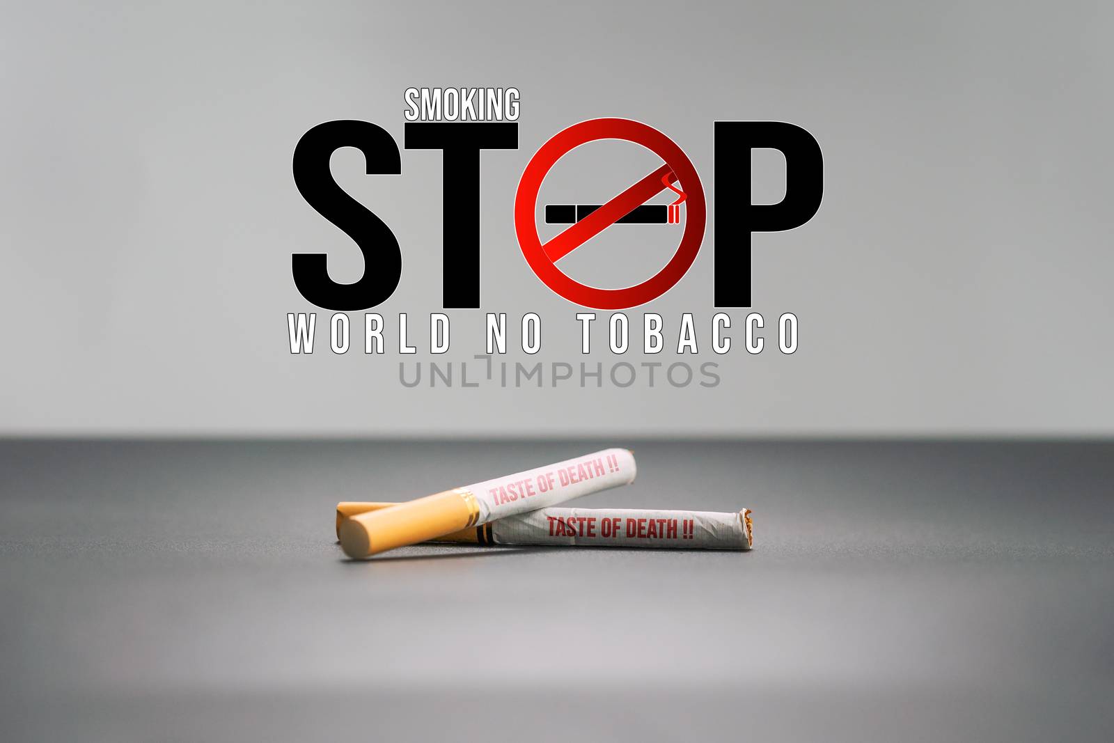 World No Tobacco Day. May 31st No Smoking Day. Poison of cigarette