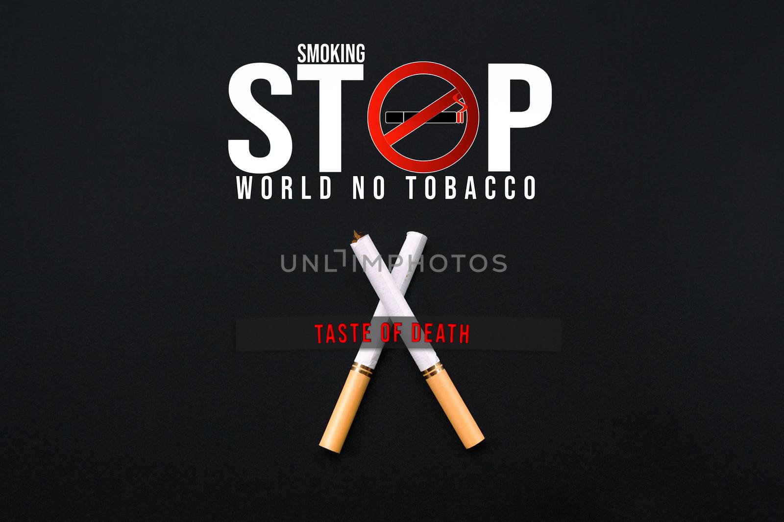 World No Tobacco Day. May 31st No Smoking Day. Poison of cigarette