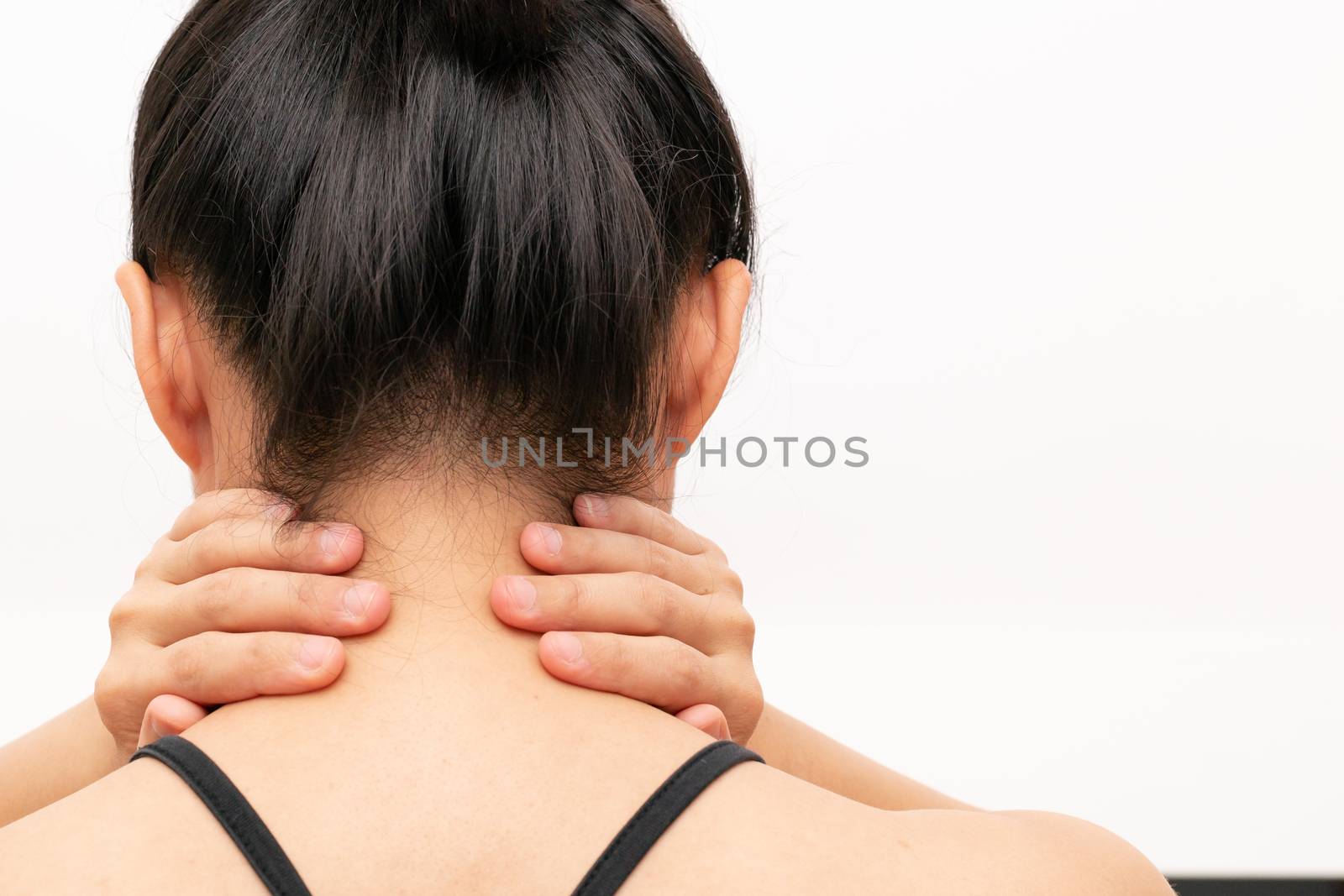 young women neck and shoulder pain injury, healthcare and medica by psodaz