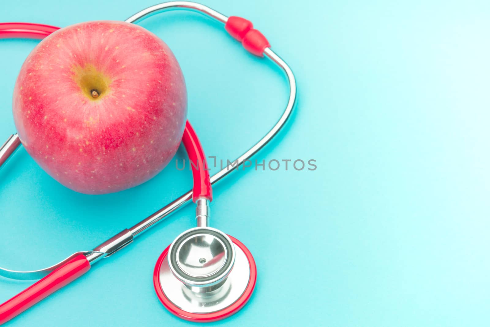 healthcare and medicine stethoscope and red heart symbol healthy by psodaz