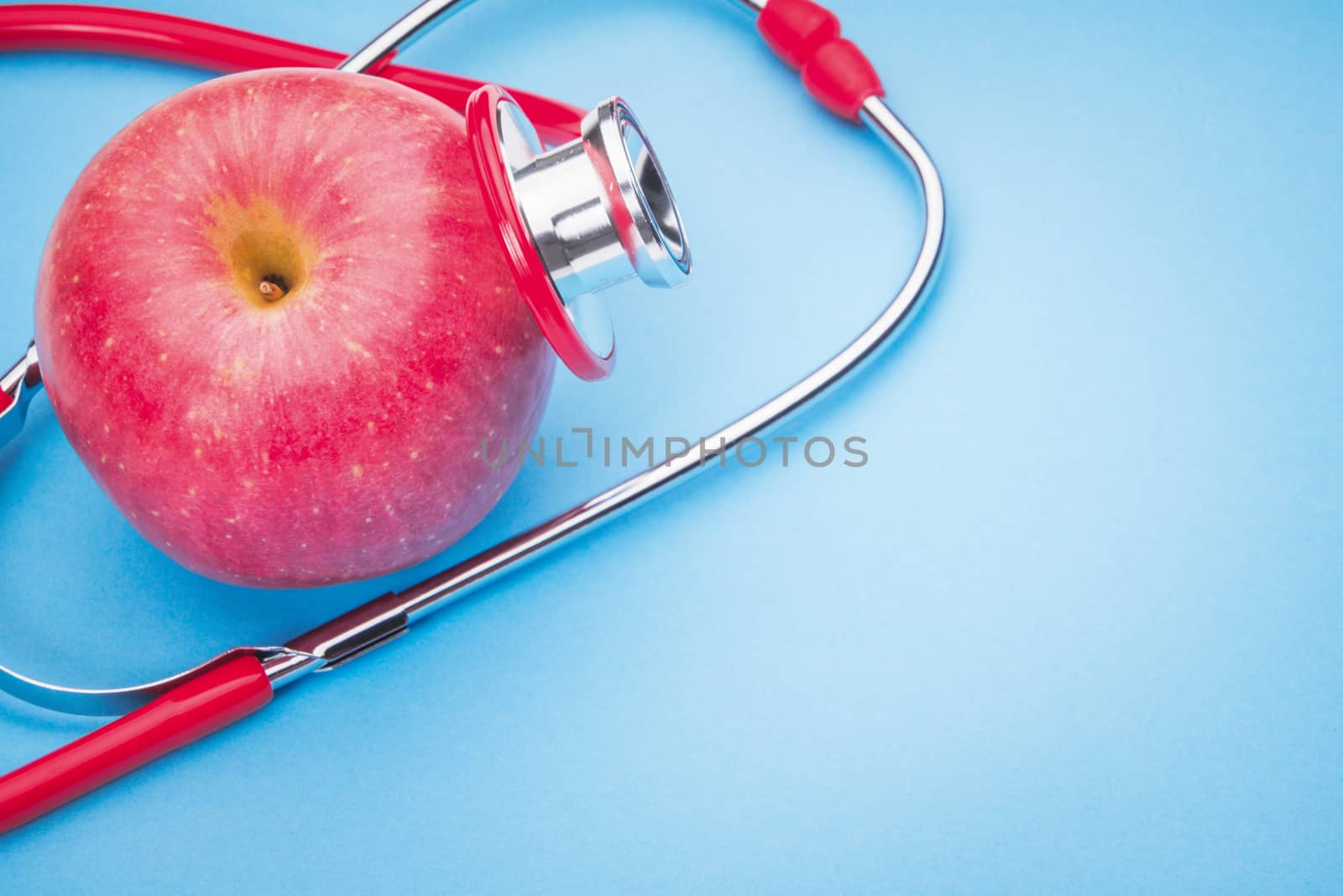 healthcare and medicine stethoscope and red heart symbol healthy and insurance world health day concept