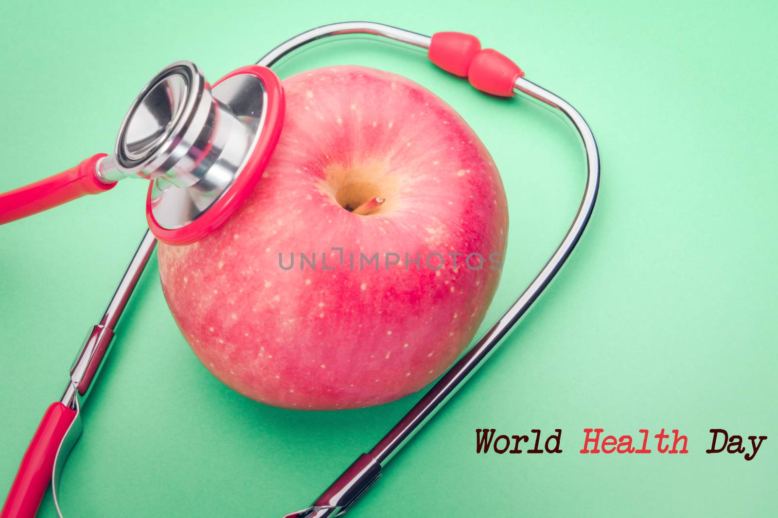 healthcare and medicine stethoscope and red heart symbol healthy by psodaz