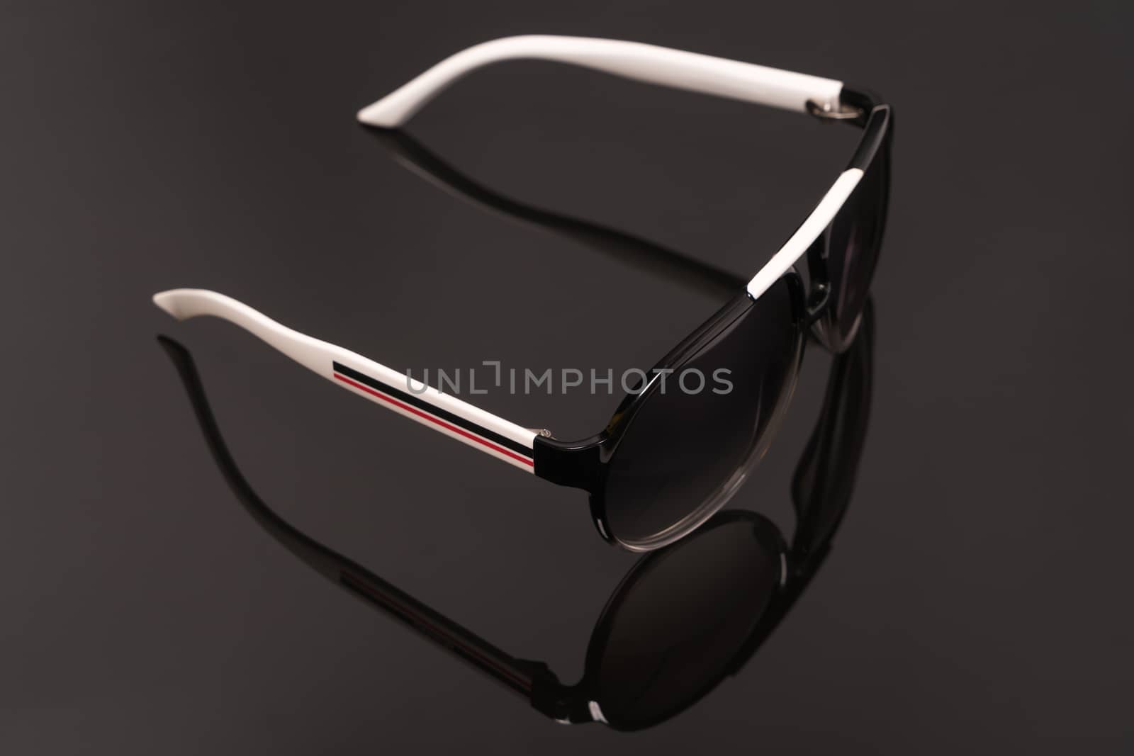 fashion eye glasses isolated on black backgrounds