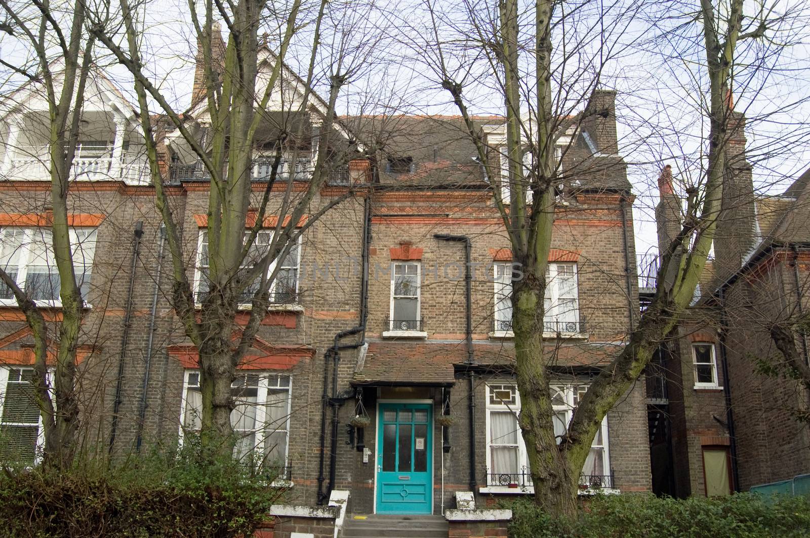 Historic home of the musicologist and collector of English folk songs and dances Cecil Sharp (1859 - 1924. Victorian house in Hampstead, North London.
