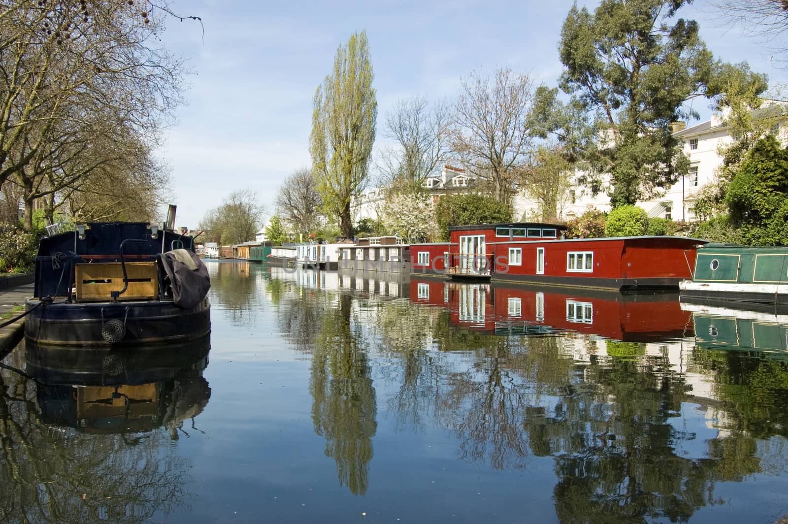 Houseboats, Little Venice, London by BasPhoto