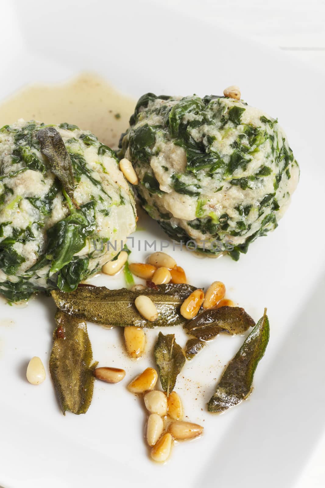 italian spinach dumplings with sage