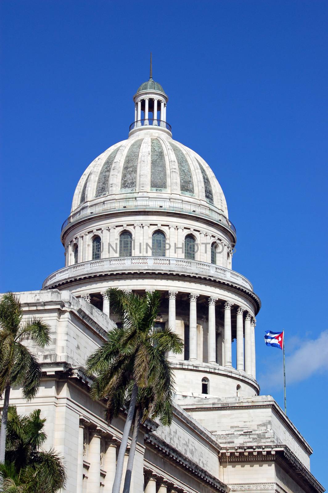 The landmark dome of Havana's Capitolio building, home to Cuba's Legislature.