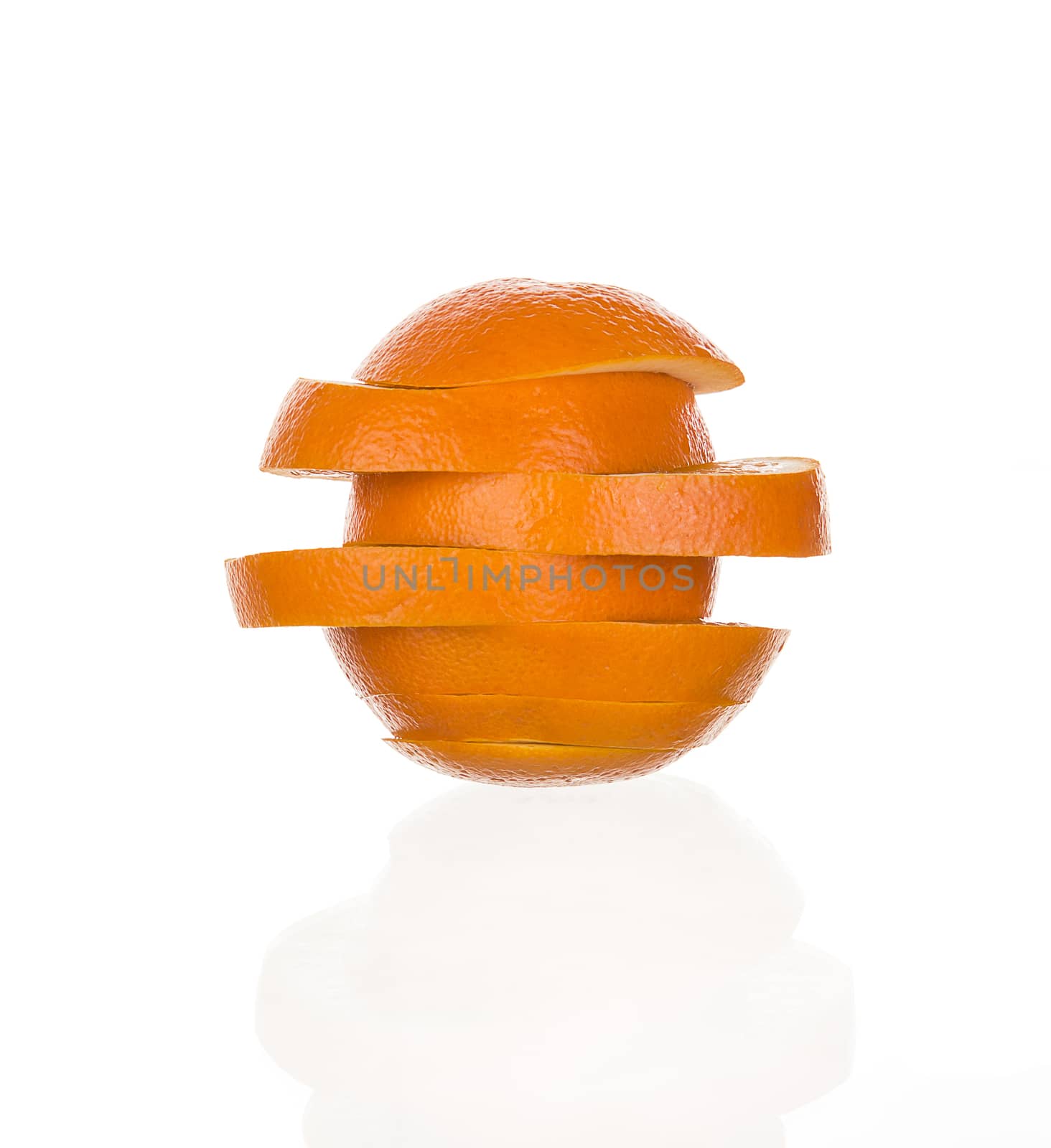 Ripe orange isolated on a white background.