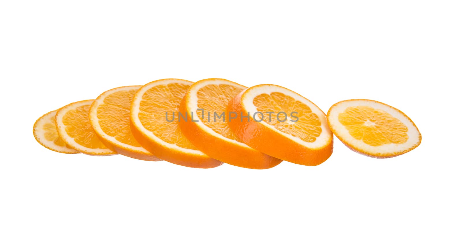 Ripe orange isolated on a white background.