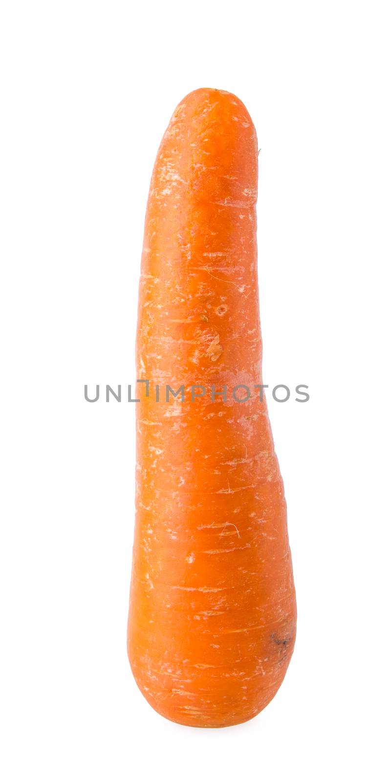 fresh carrots isolated on white background