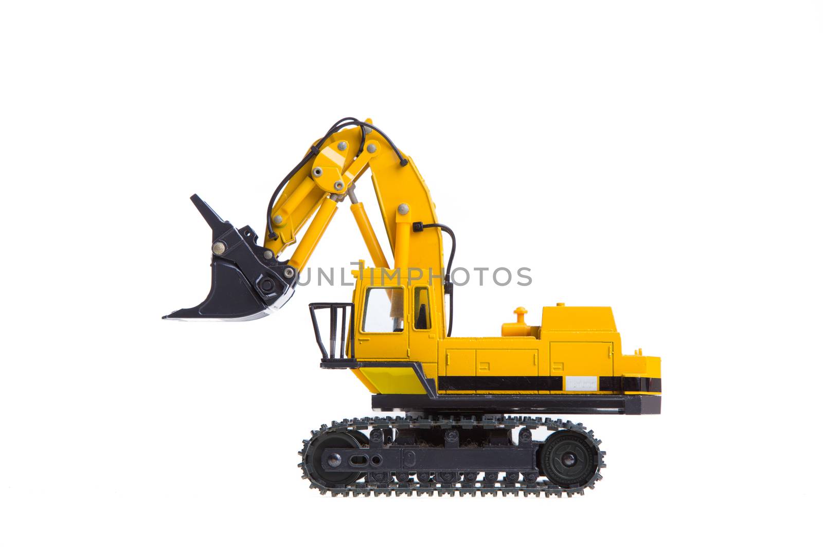 excavator isolated on the white background