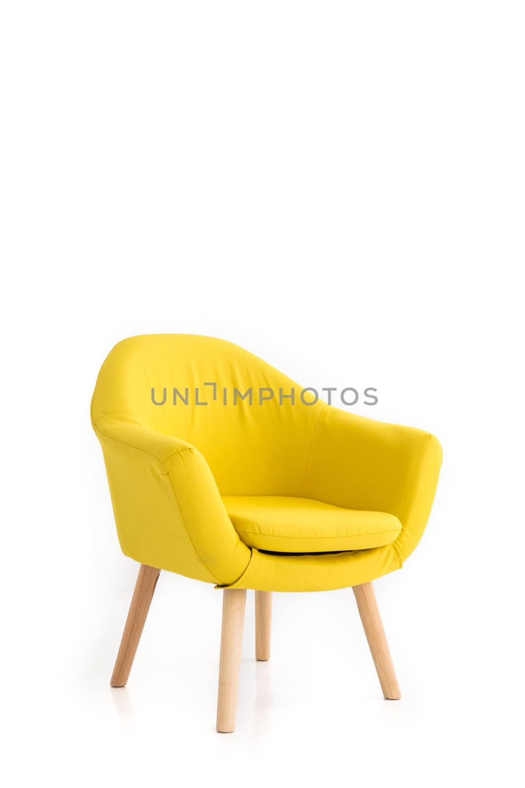 modern armchair on white background