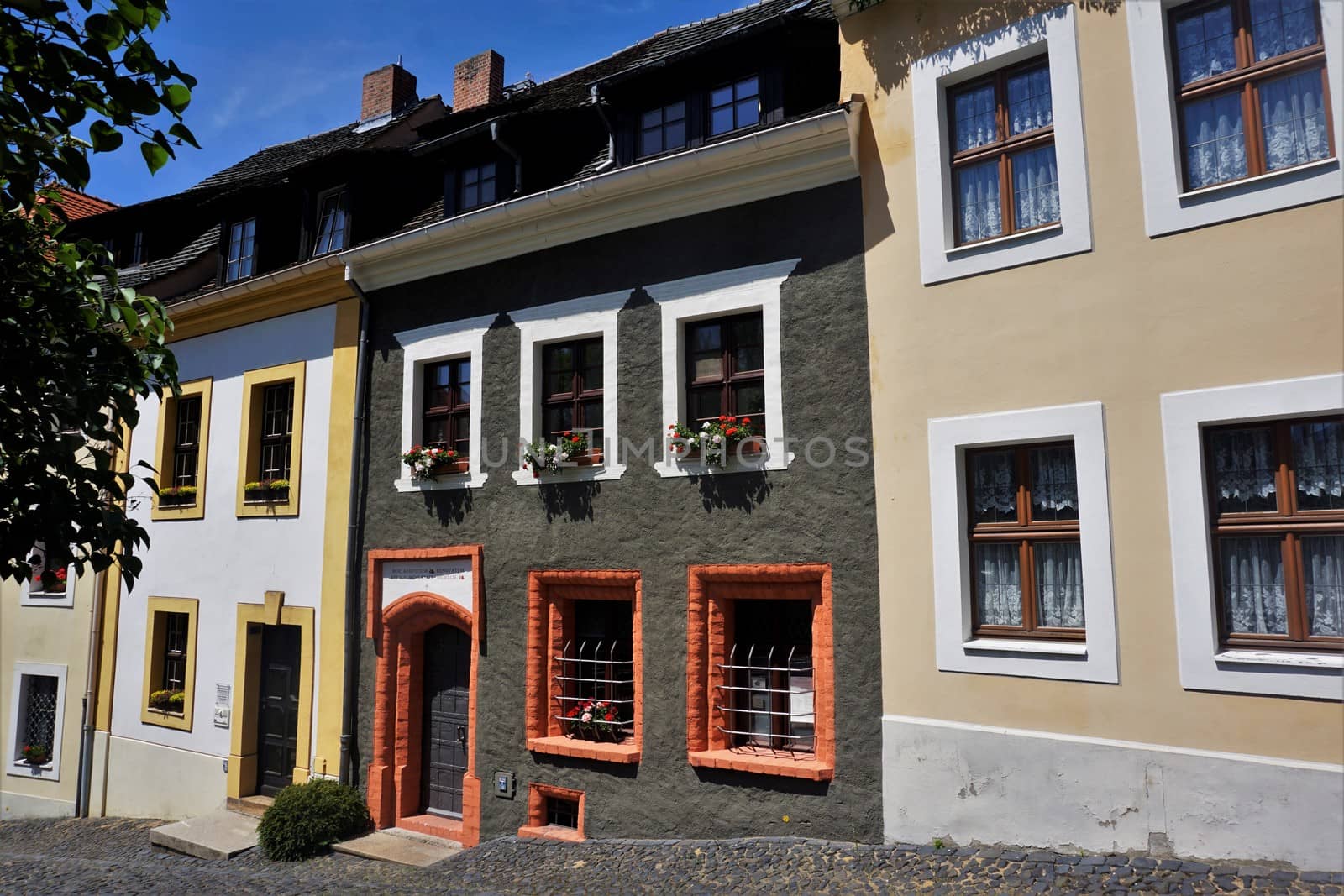 Picturesque row of houses spotted in the Karpfengrund street in Goerlitz by pisces2386