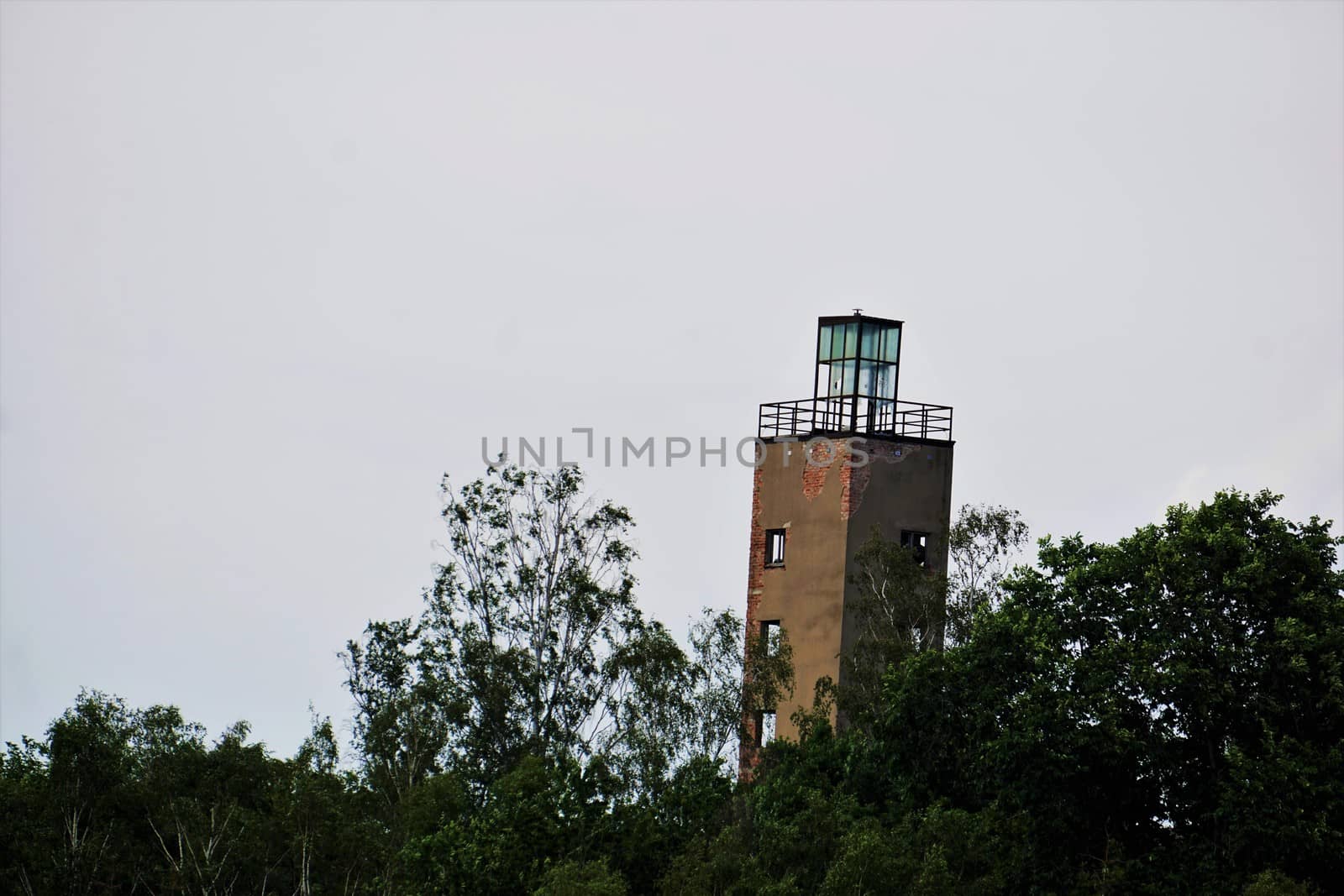 Old lookout of the Endlerkuppe youth recreation home in Sebnitz Ottendorf, Germany
