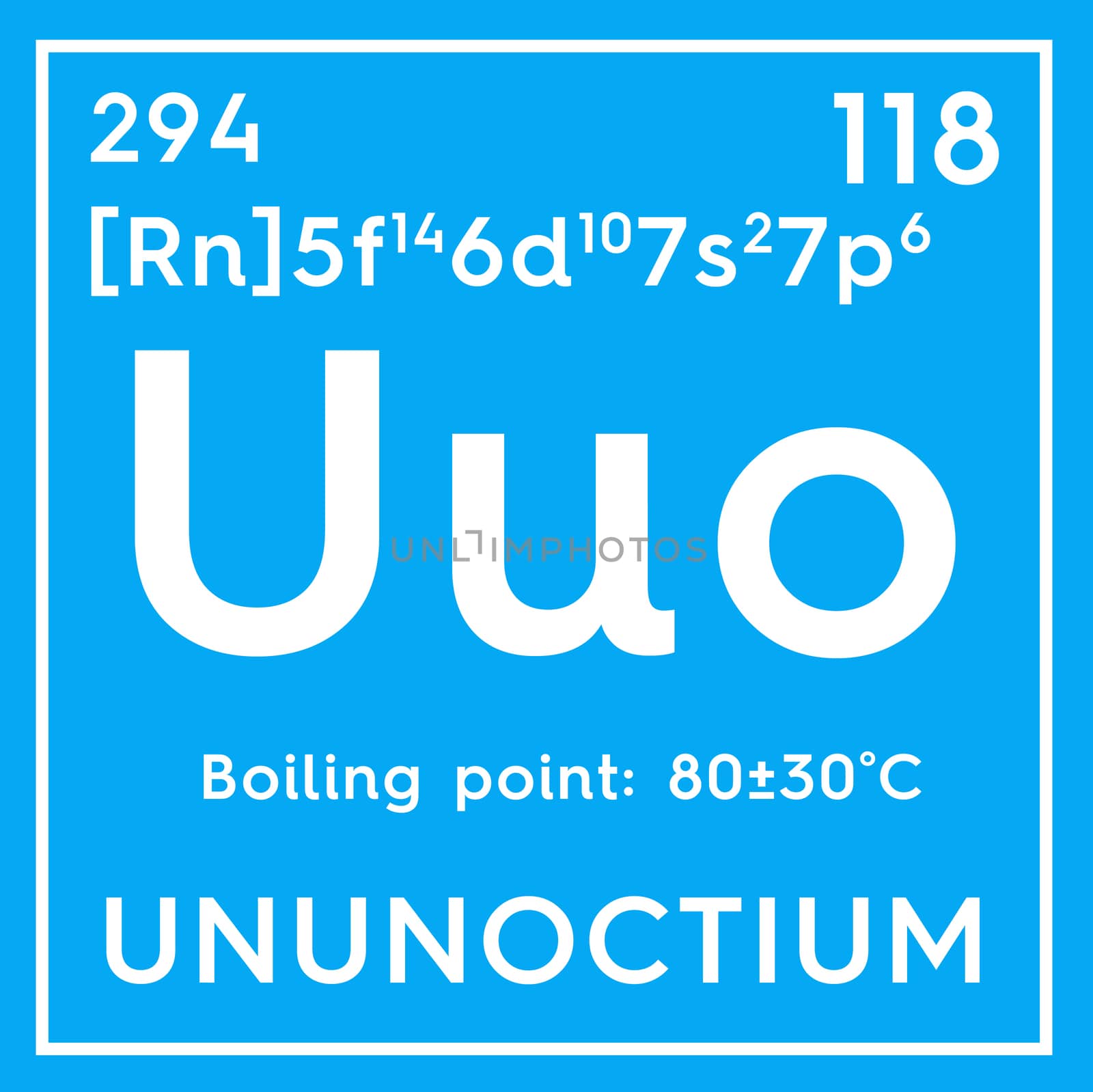 Ununoctium. Noble gases. Chemical Element of Mendeleev's Periodi by sanches812