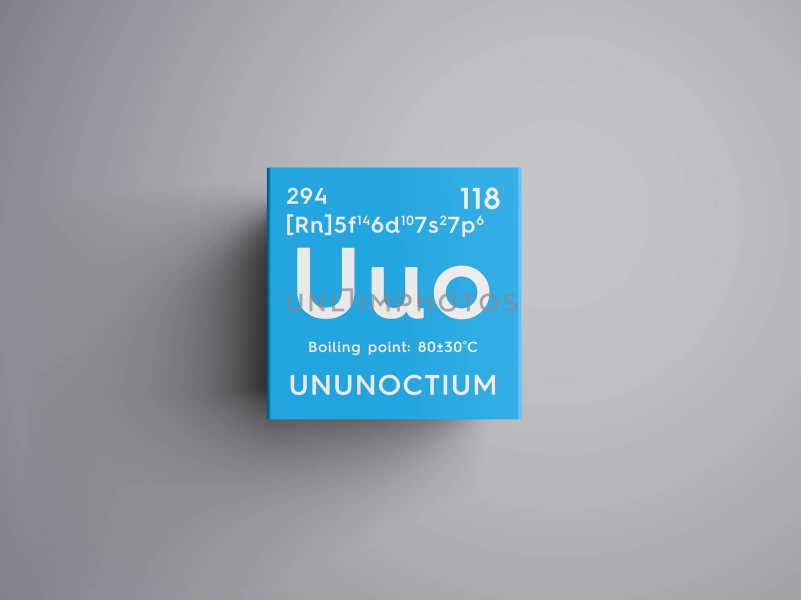 Ununoctium. Noble gases. Chemical Element of Mendeleev's Periodi by sanches812