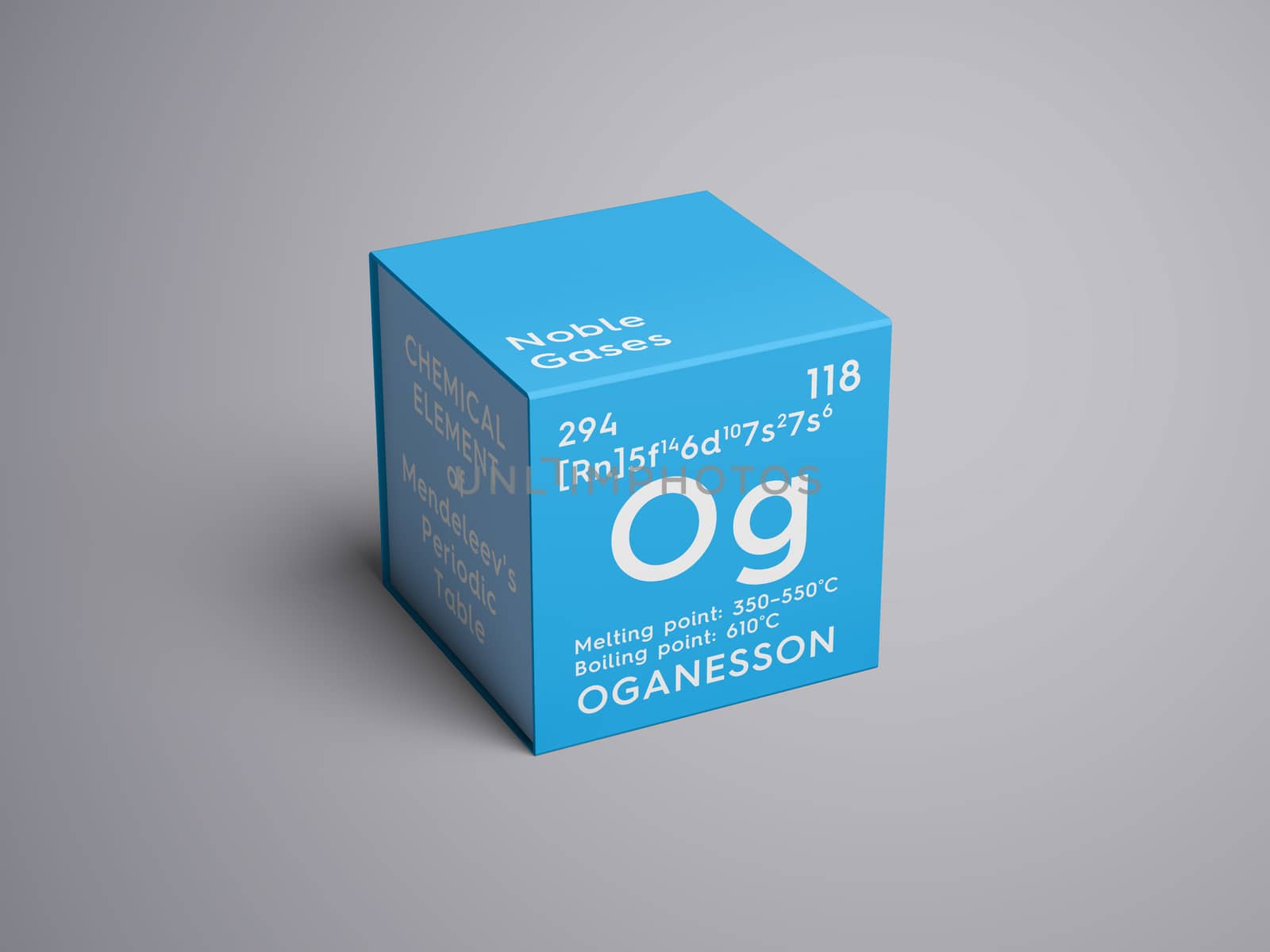 Oganesson. Noble gases. Chemical Element of Mendeleev's Periodic by sanches812