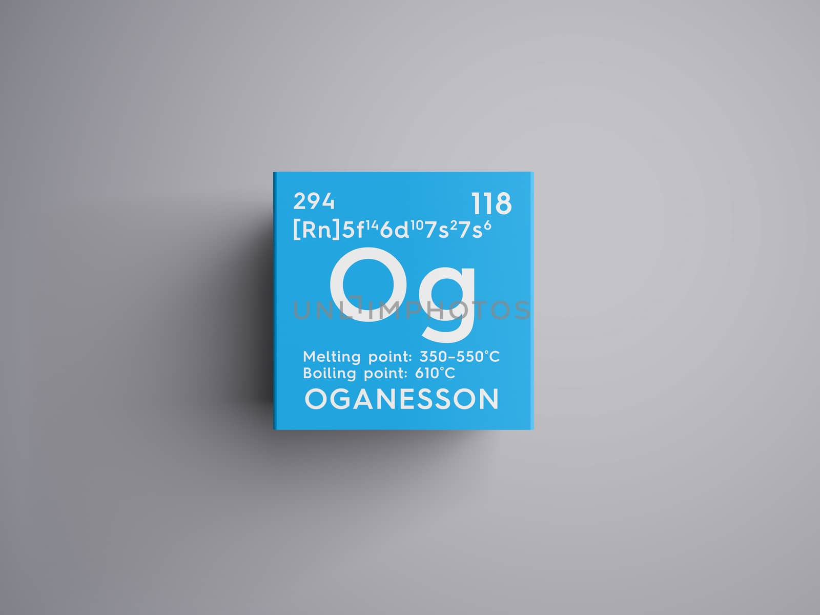 Oganesson. Noble gases. Chemical Element of Mendeleev's Periodic by sanches812