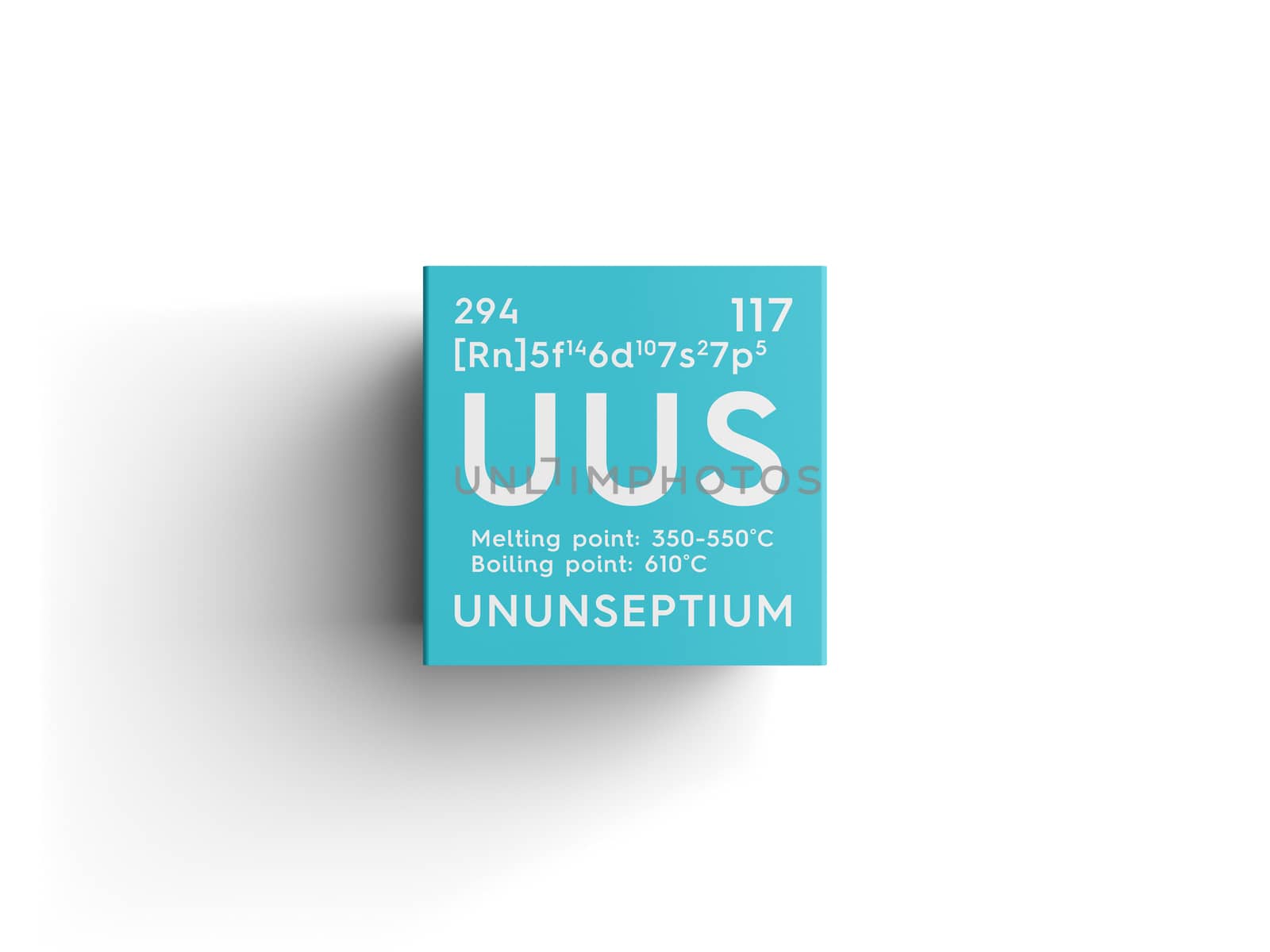 Ununseptium. Halogens. Chemical Element of Mendeleev's Periodic  by sanches812