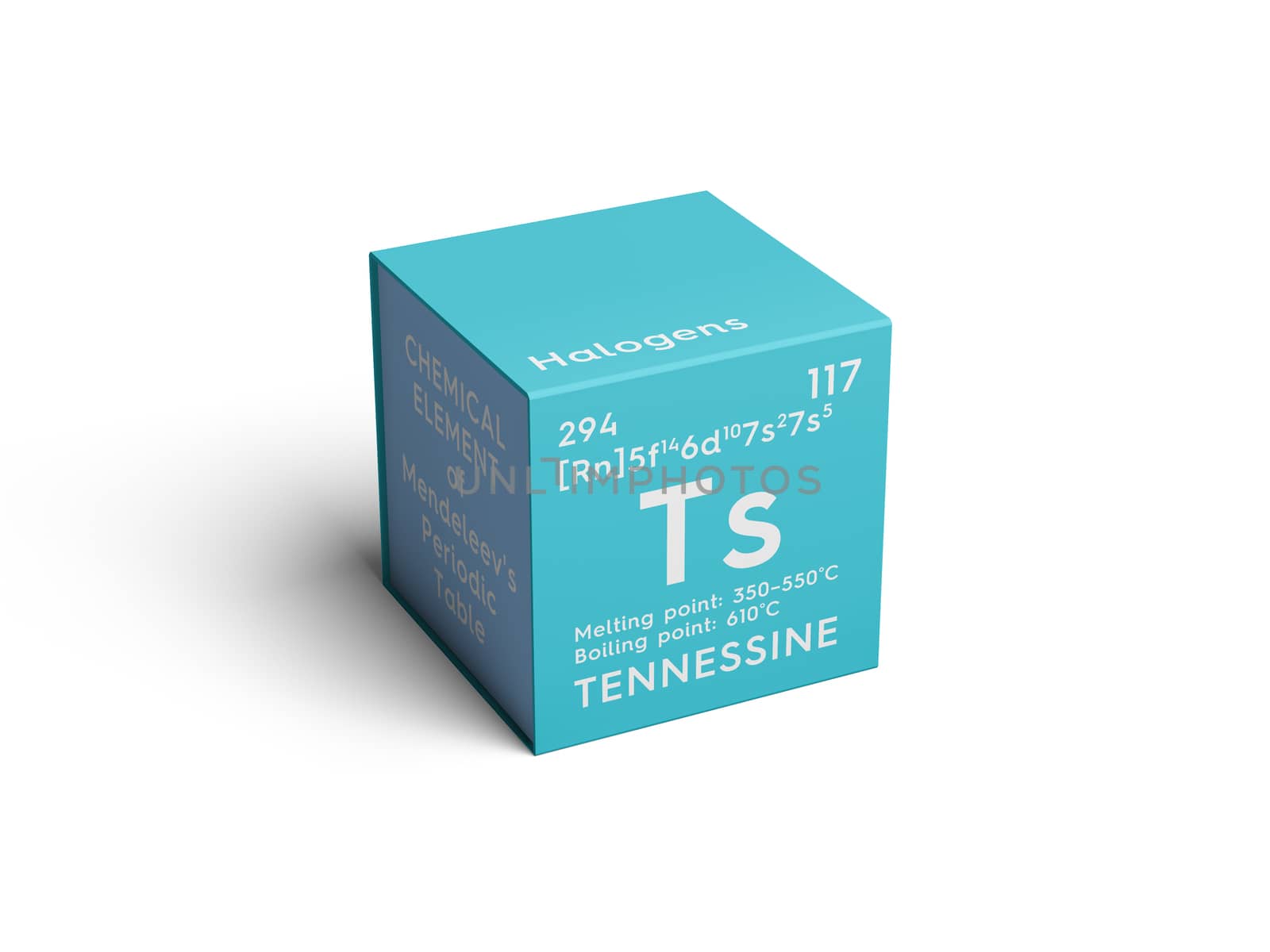 Tennessine. Halogens. Chemical Element of Mendeleev's Periodic T by sanches812